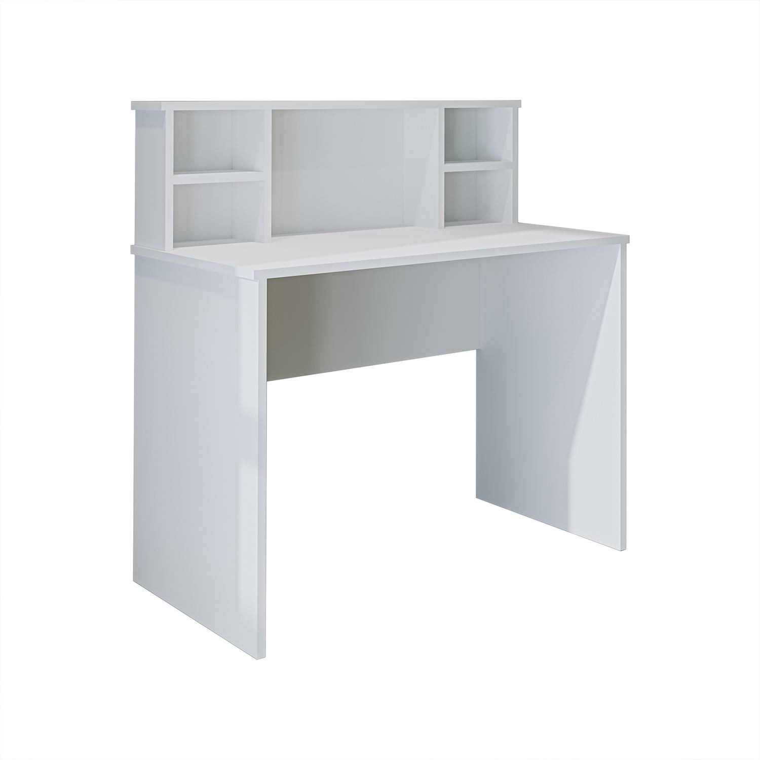 Birou 2634, 100 x 105,8 x 55 cm, alb, PAL melaminat — imaginea 2