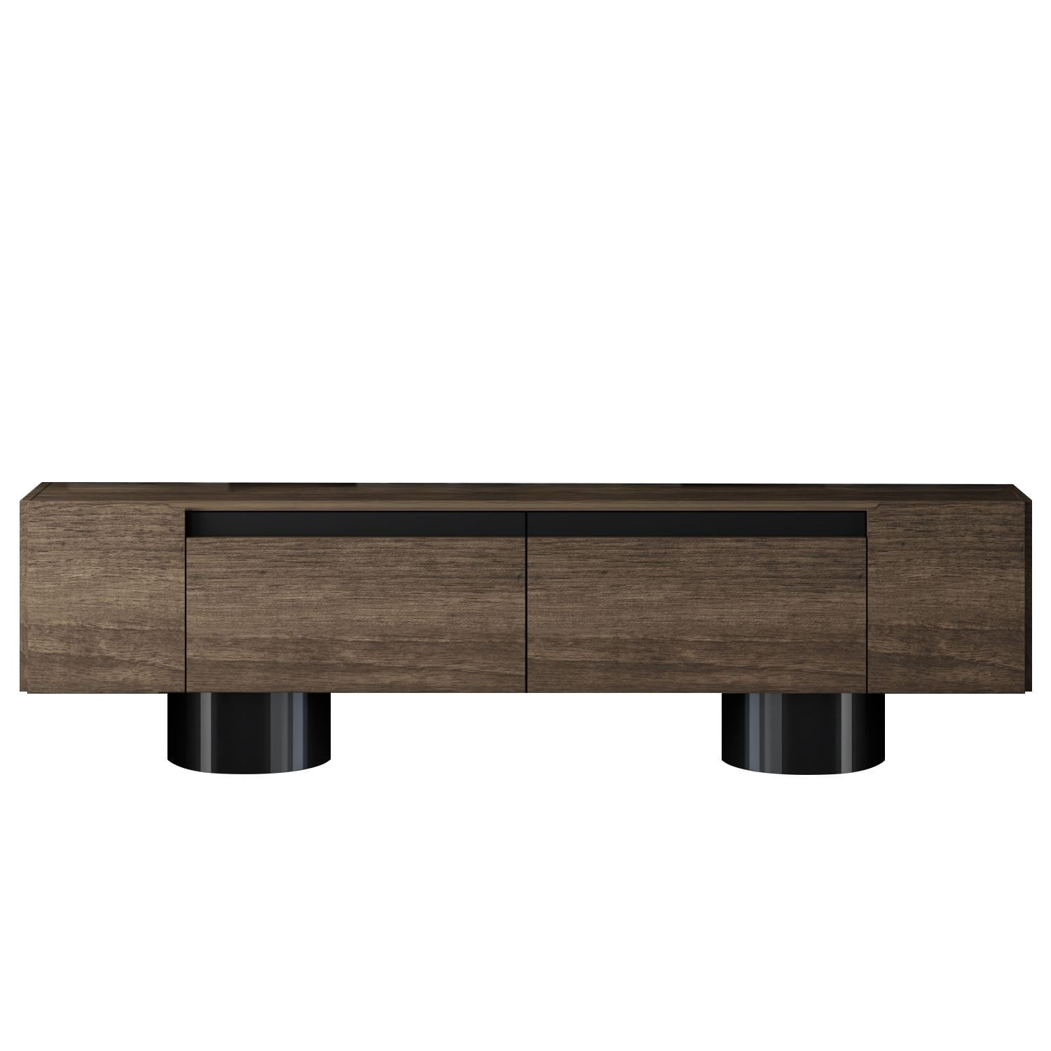 Comoda TV Bohem, 180 x 50 x 30 cm, nuc negru, PAL melaminat — imaginea 5