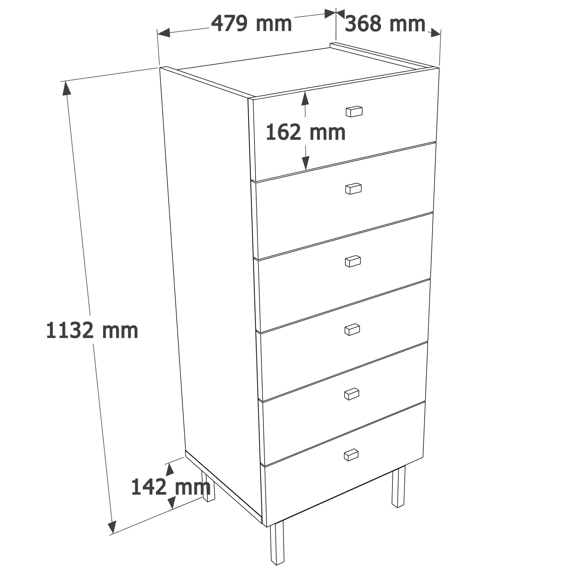 Comoda dormitor Luke - LK5-CS, 47,9 x 113,2 x 36,8 cm, sand stejar, PAL melaminat, spatiu de depozitare, fixare pe perete — imaginea 2