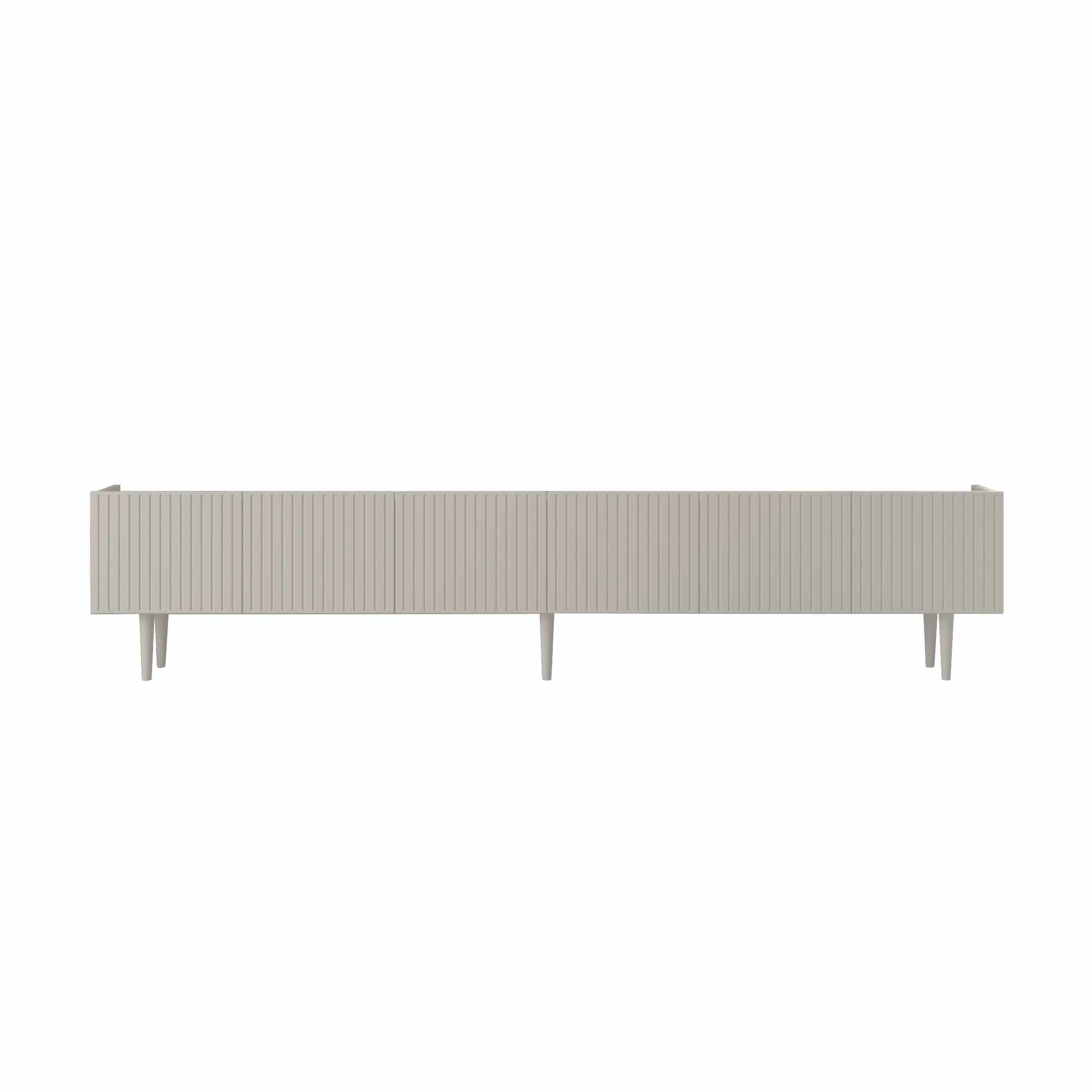 Comoda TV Capella 240, 240 x 50 x 29 cm, bej nisip, MDF, capacitate 40 kg, sandstone — imaginea 3