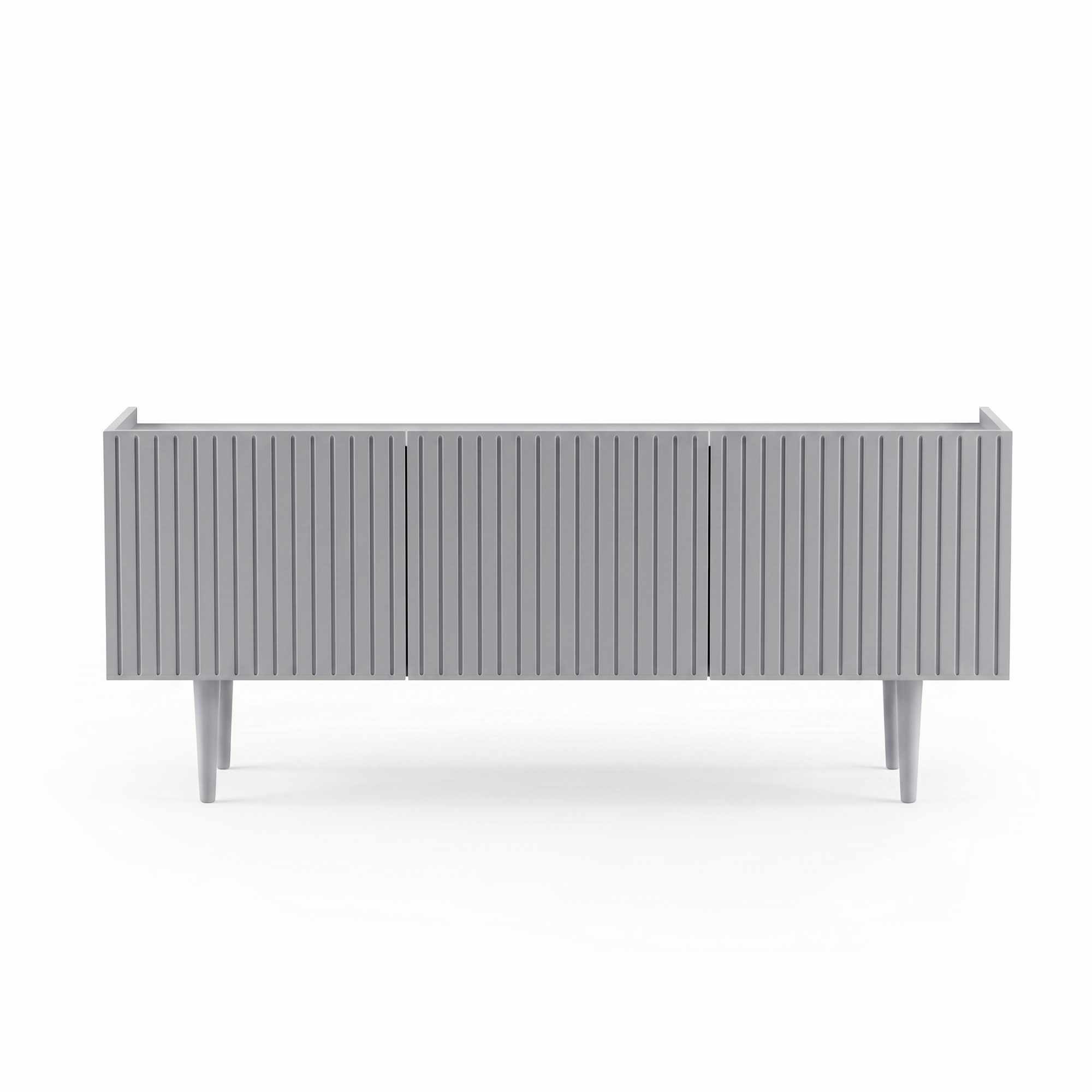 Comoda TV Capella 120, 120 x 50 x 29 cm, gri deschis, MDF, capacitate 22 kg, light gri — imaginea 3
