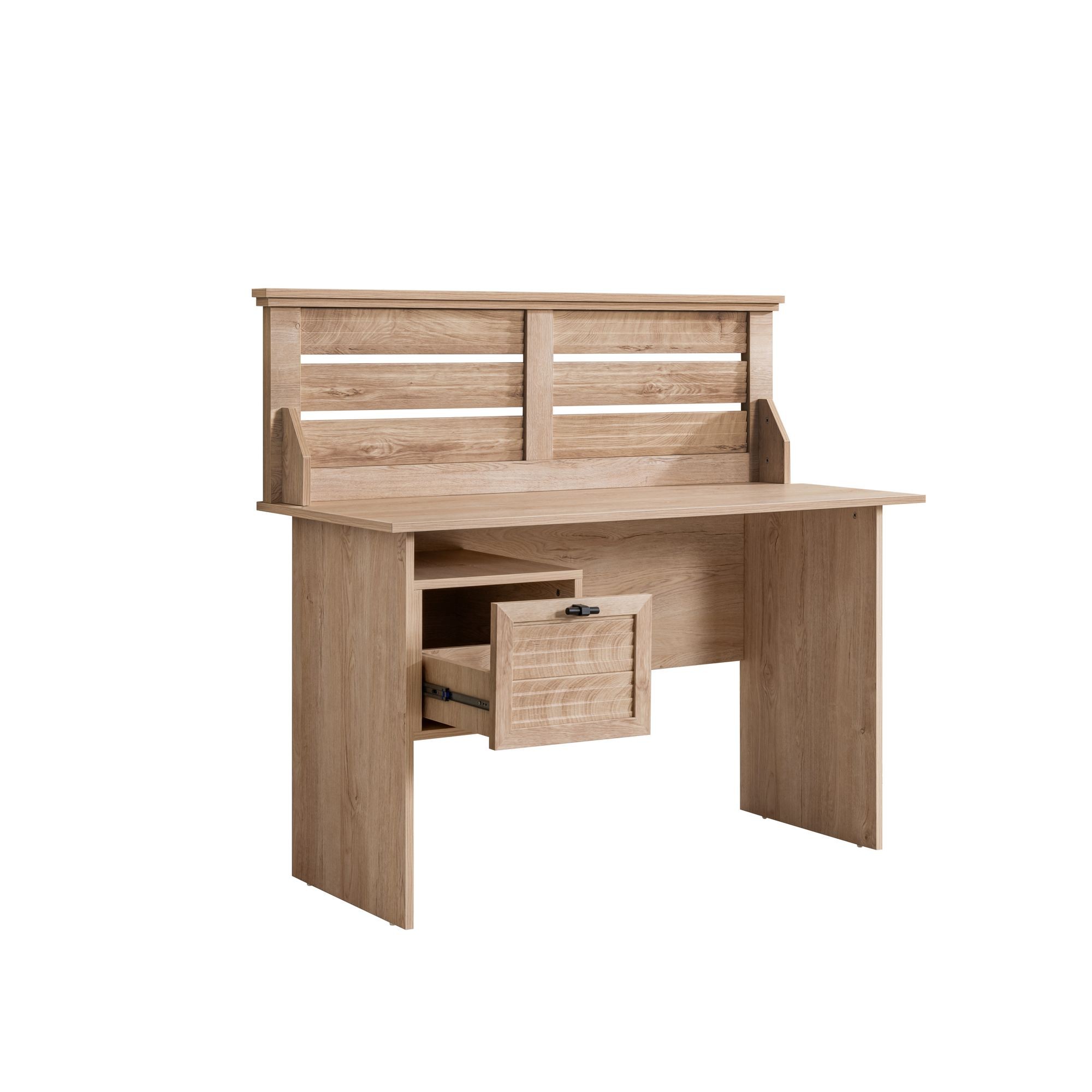 Birou Polo, 137 x 125 x 60 cm, maro, PAL melaminat — imaginea 2