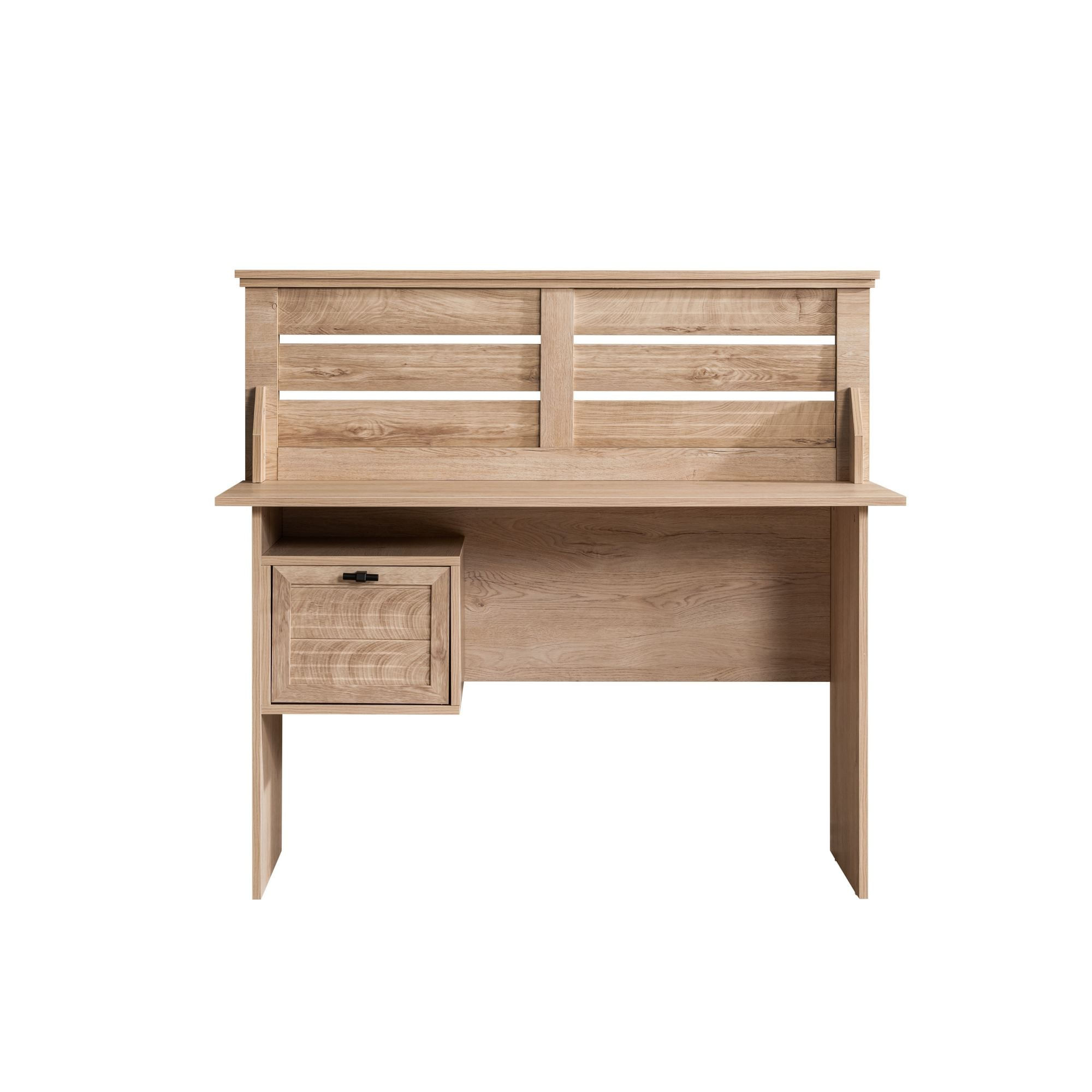 Birou Polo, 137 x 125 x 60 cm, maro, PAL melaminat — imaginea 7