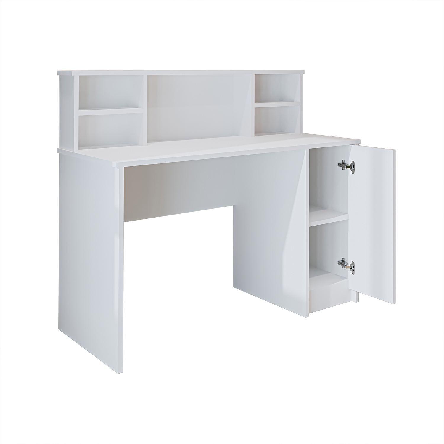 Birou 2638, 120 x 105,8 x 55 cm, alb, PAL melaminat — imaginea 2