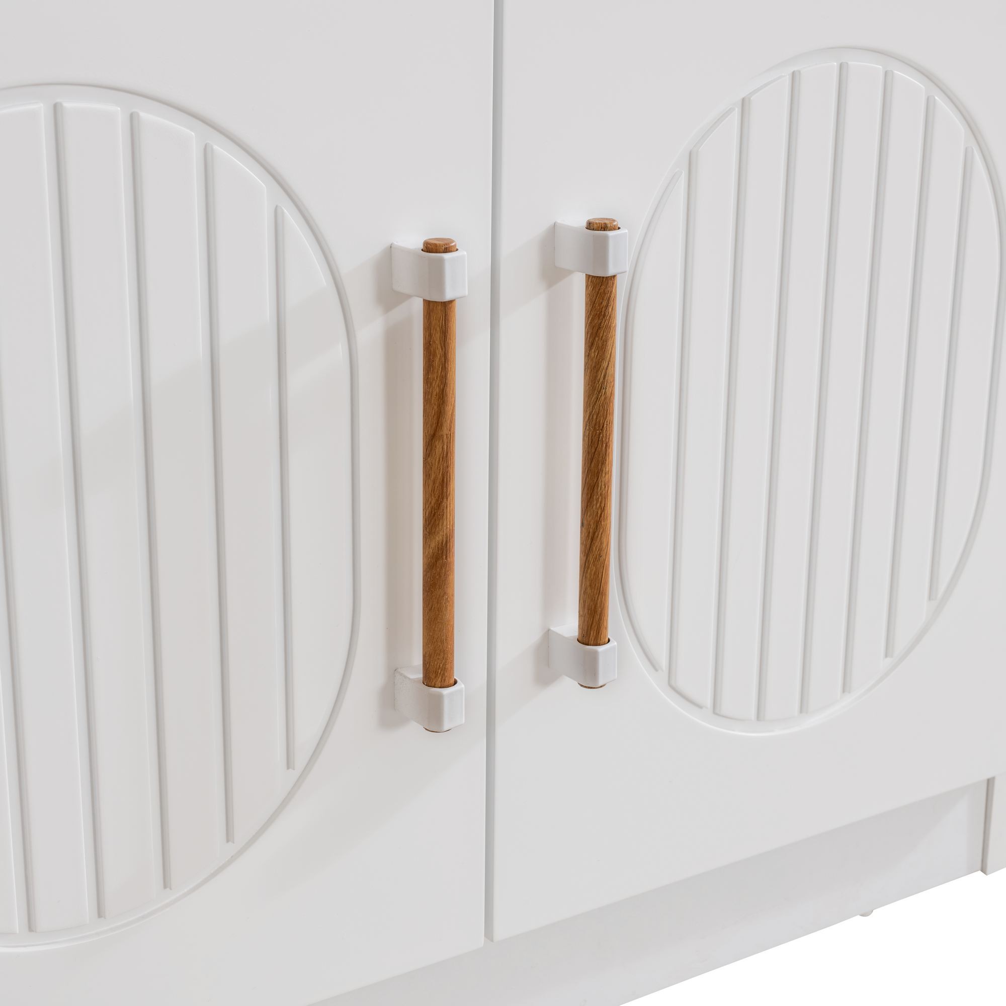 Comoda dormitor Vita Bohem, 80 x 80 x 45 cm, alb, PAL melaminat, spatiu de depozitare, fixare pe perete — imaginea 6