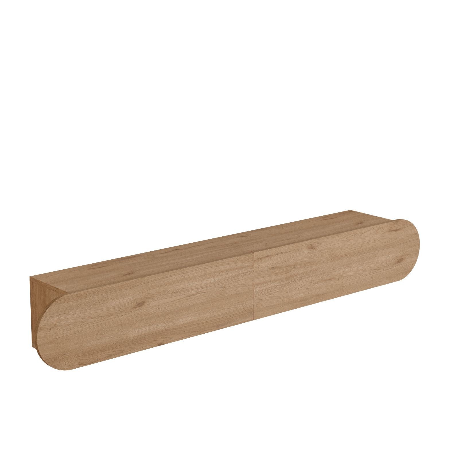 Comoda TV LUM1-S, 200 x 29,6 x 31,6 cm, stejar, PAL melaminat, fixare pe perete — imaginea 4