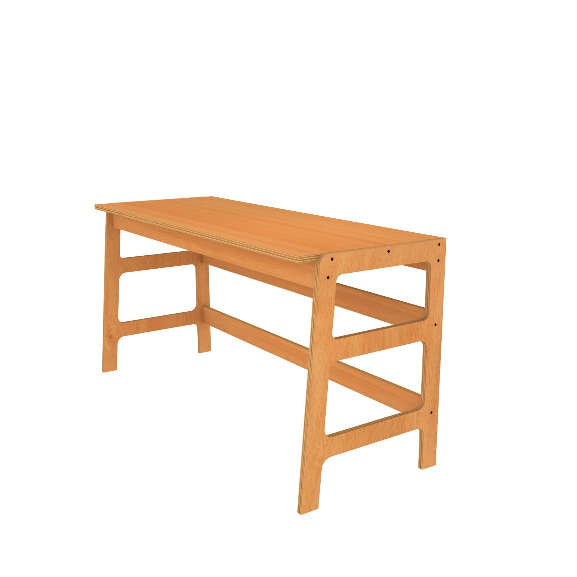 Birou cu biblioteca CPT4802-150, 55 x 192 x 27 cm, tec, lemn, spatiu de depozitare, fixare pe perete — imaginea 8