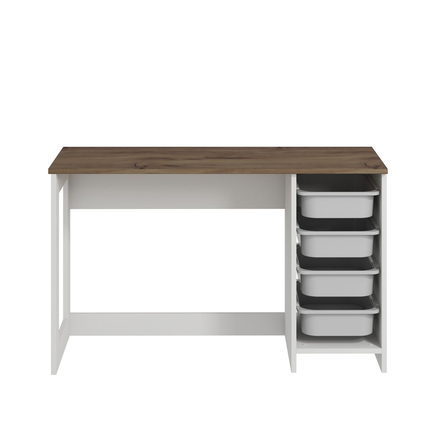 Birou Hero, 120 x 73 x 45 cm, nuc antichizat, PAL melaminat, antique nuc — imaginea 2