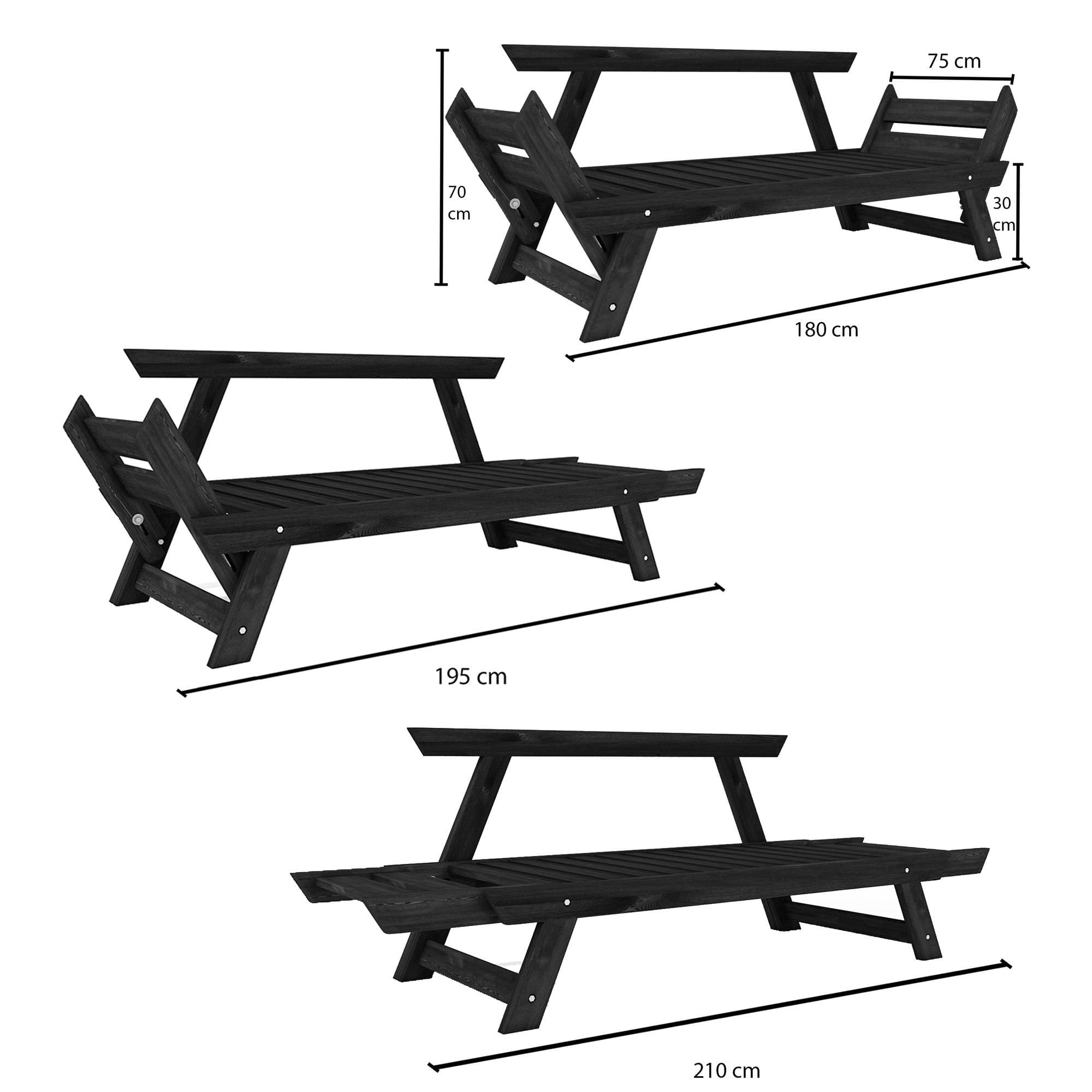Canapea CPT8171-210, natural stejar, lemn, design modern — imaginea 2