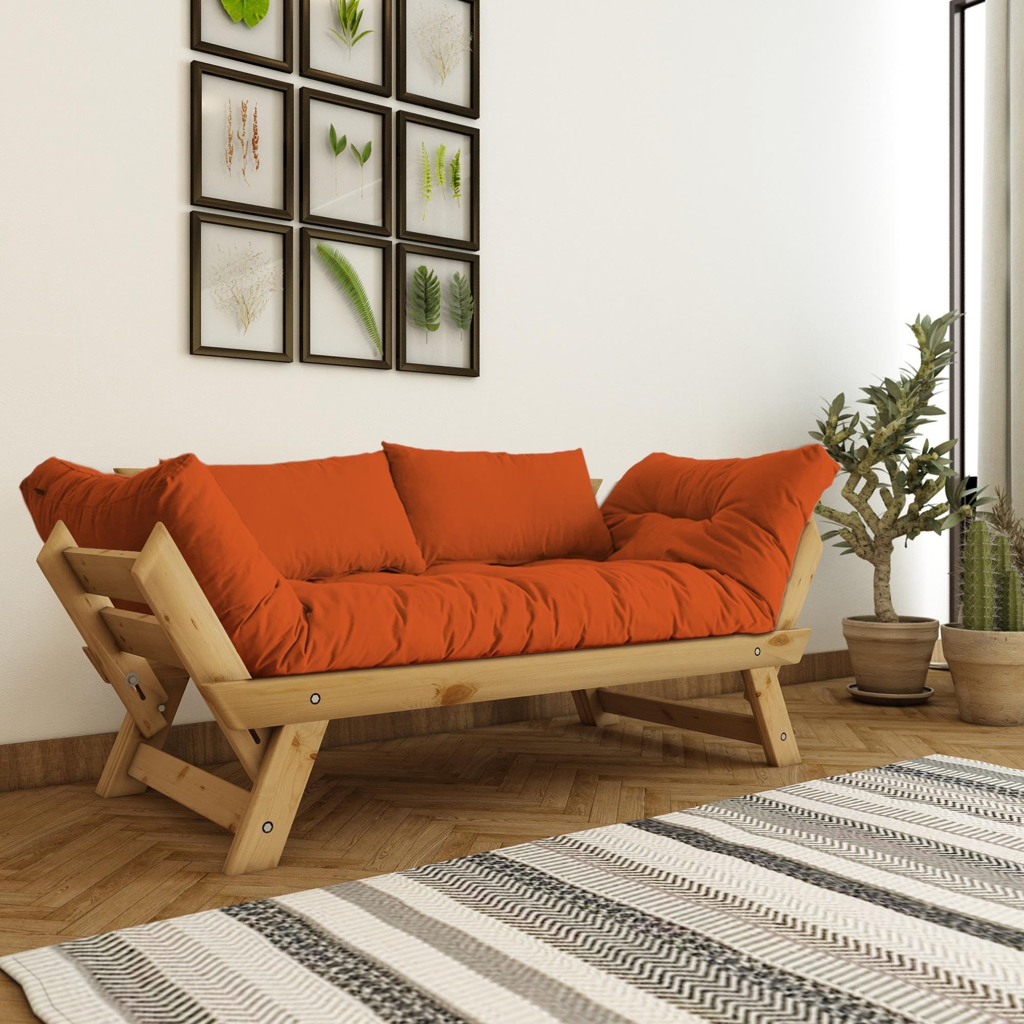 Canapea CPT8171-210, natural stejar, lemn, design modern — imaginea 3