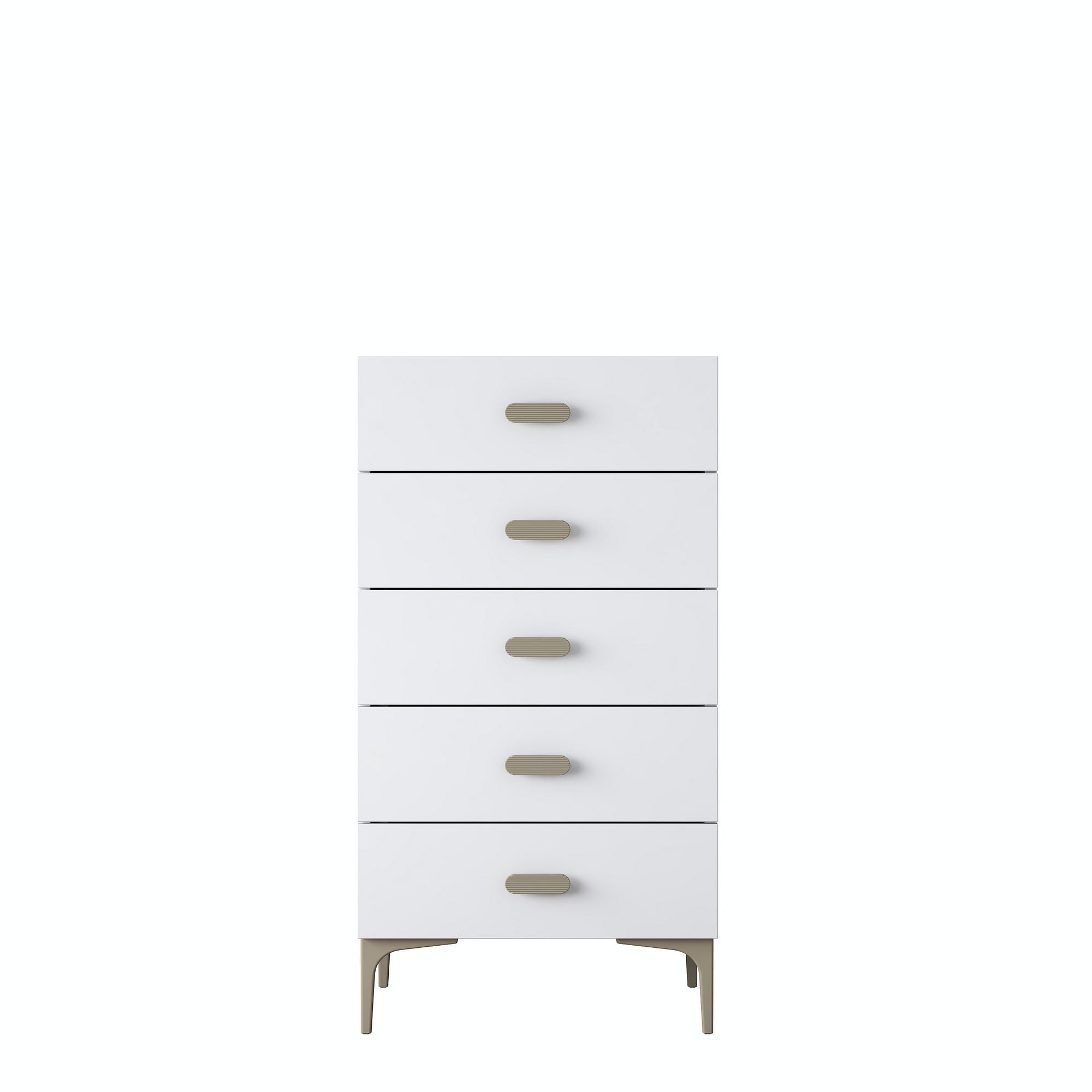 Comoda dormitor BE106, 55,4 x 105,4 x 45 cm, alb, PAL, spatiu de depozitare, fixare pe perete — imaginea 2