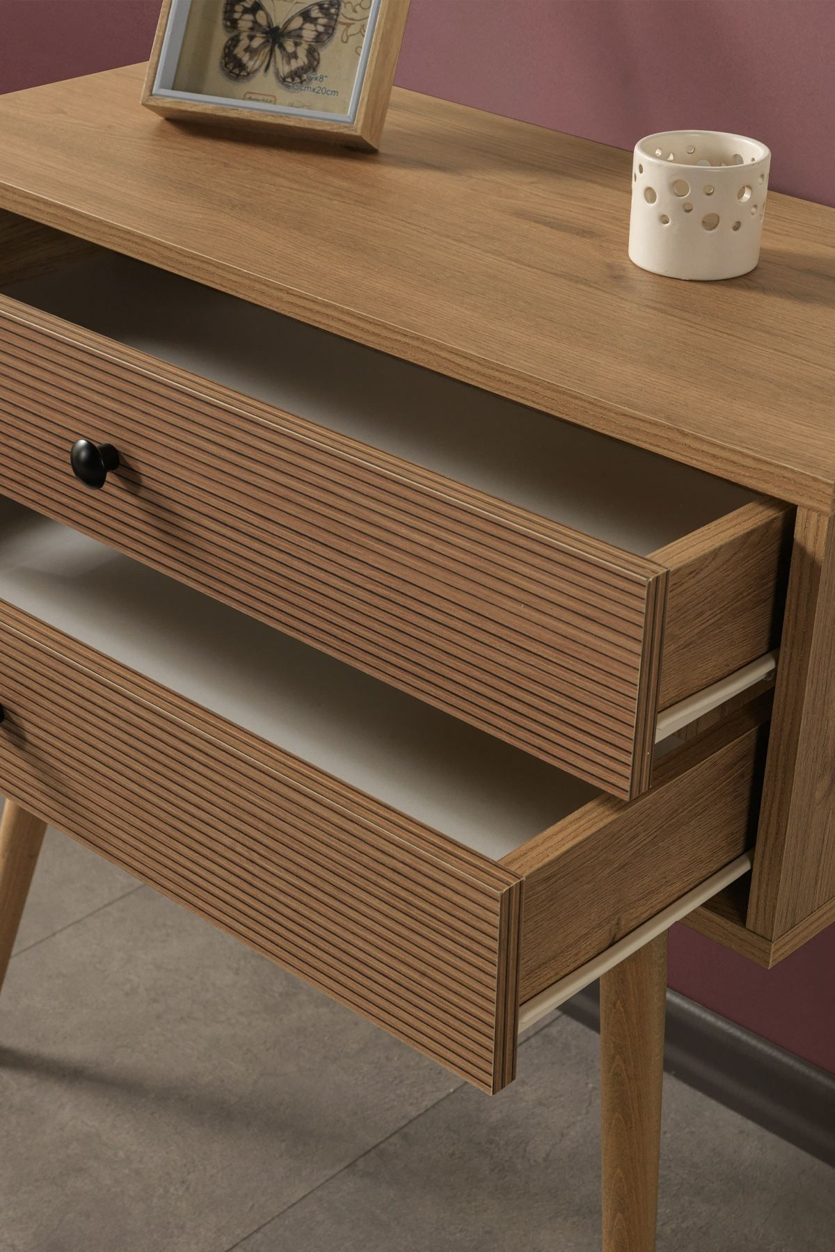 Comoda dormitor Vita 5208, 80 x 78 x 36 cm, stejar, PAL melaminat — imaginea 3