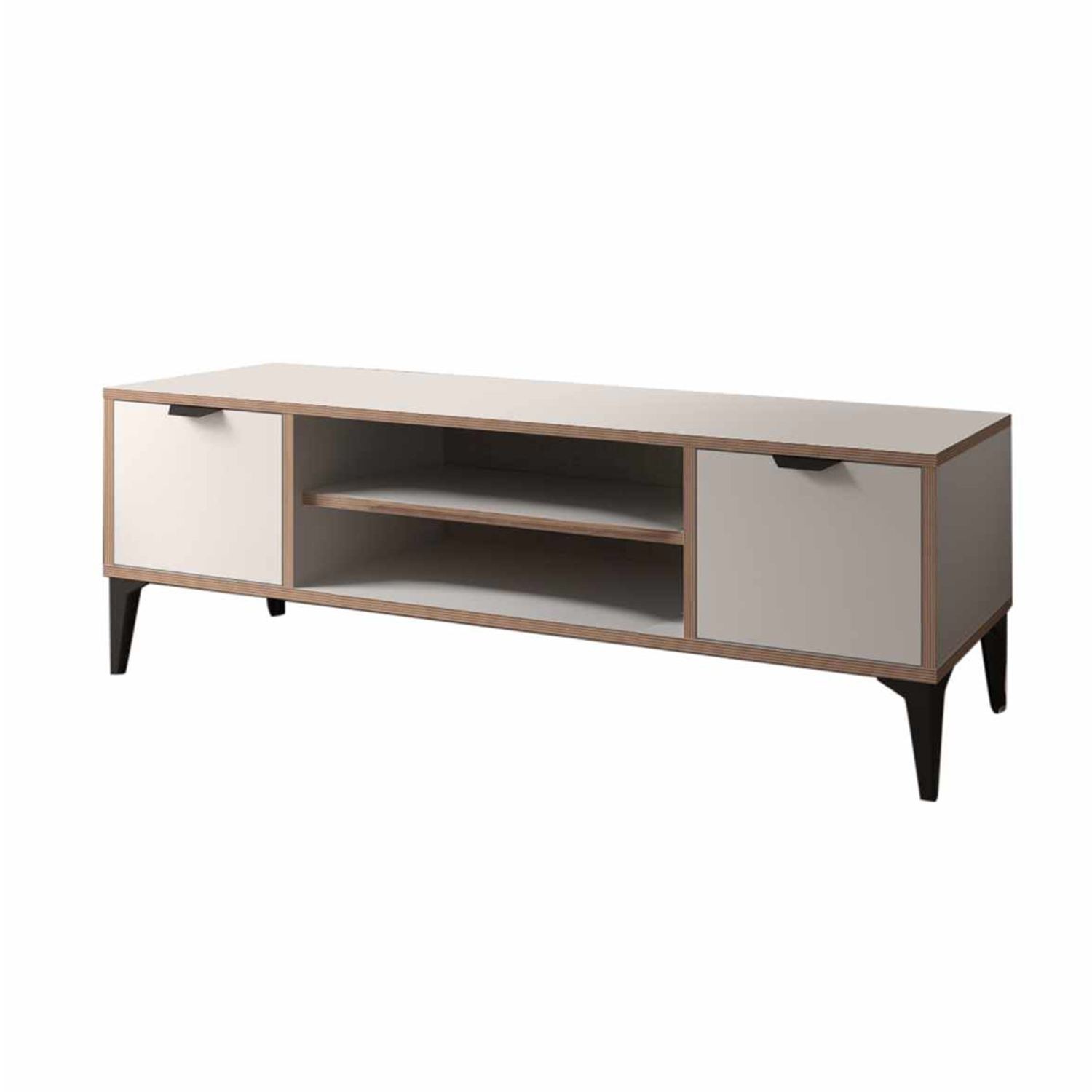 Comoda TV Arden, 140 x 46 x 35 cm, alb, PAL melaminat — imaginea 7