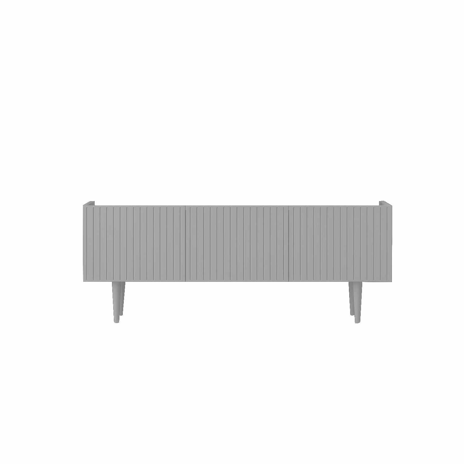 Comoda TV Capella 140, 140 x 50 x 29 cm, gri deschis, MDF, capacitate 24 kg, light gri — imaginea 5