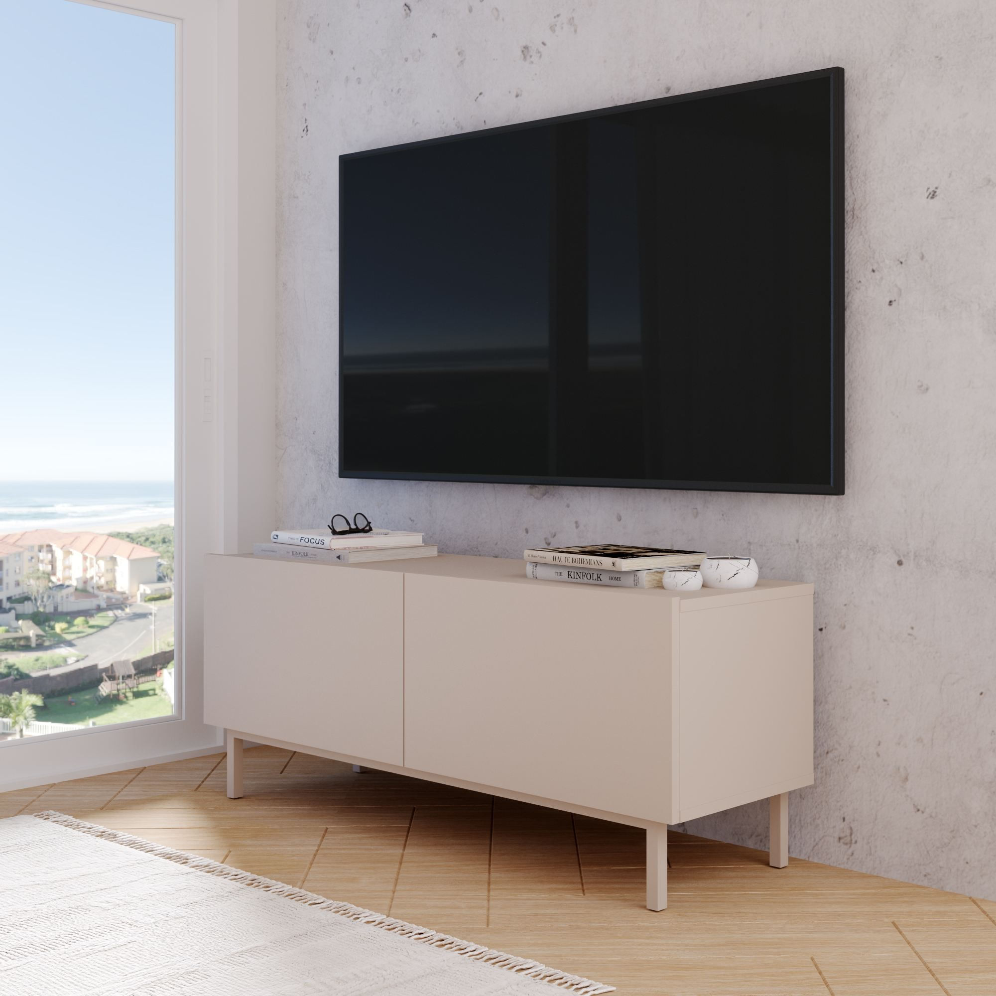 Comoda TV Coast - CO3-CO, 120 x 47,3 x 36,8 cm, sand, PAL melaminat — imaginea 7