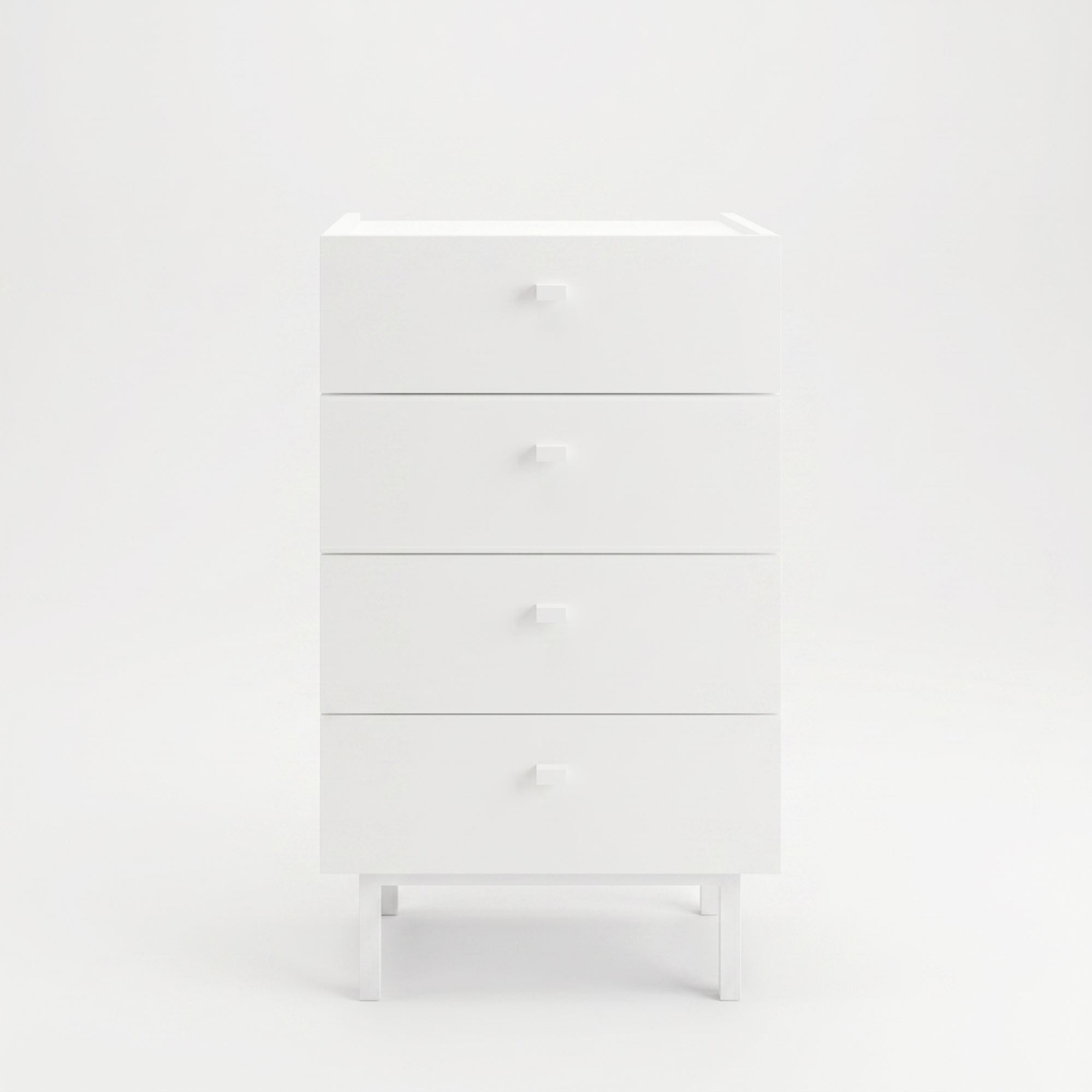 Comoda dormitor Luke - LK3-W, 47,9 x 80,1 x 36,8 cm, alb, PAL melaminat, spatiu de depozitare, fixare pe perete — imaginea 4