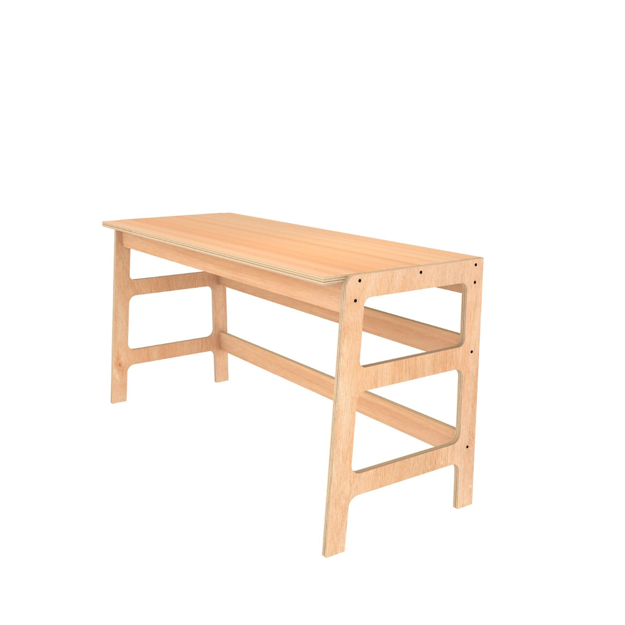 Birou cu biblioteca CPT4801-150, 55 x 192 x 27 cm, natural, lemn, spatiu de depozitare, fixare pe perete — imaginea 6