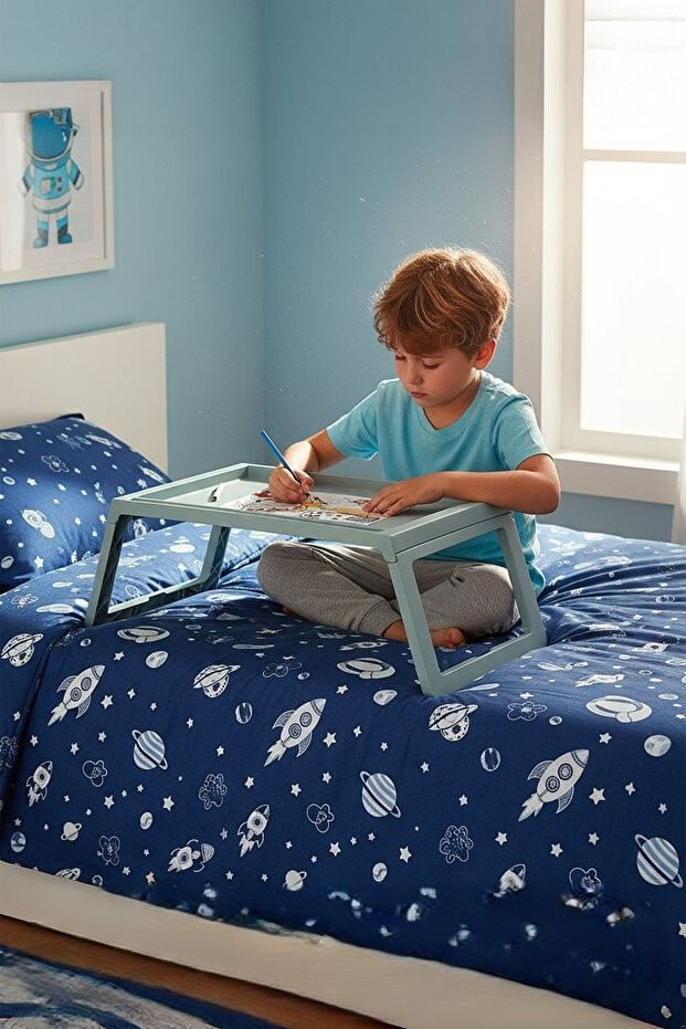 Birou laptop reglabil Lavine, 56 x 26, 3 x 36 cm, albastru pastel, baby albastru — imaginea 8
