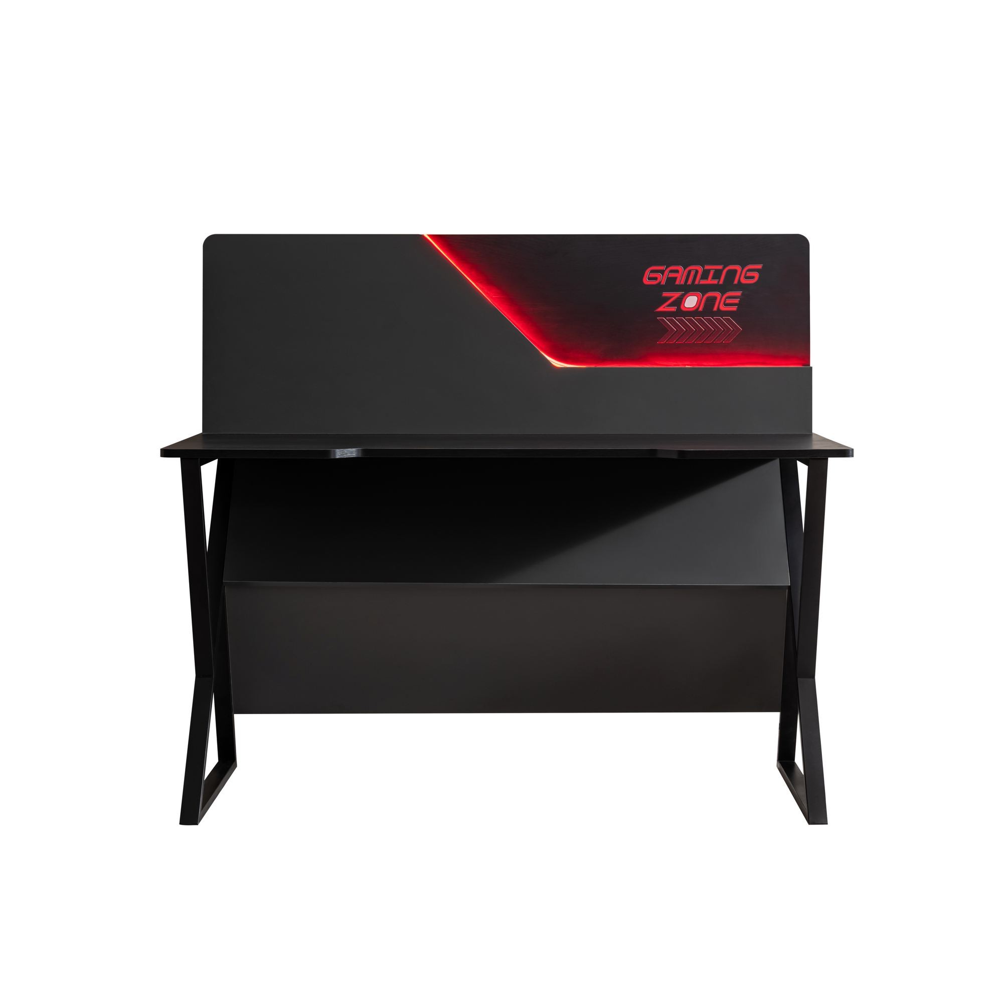 Birou Gaming Zone, 140 x 120 x 60 cm, antracit, PAL melaminat — imaginea 5