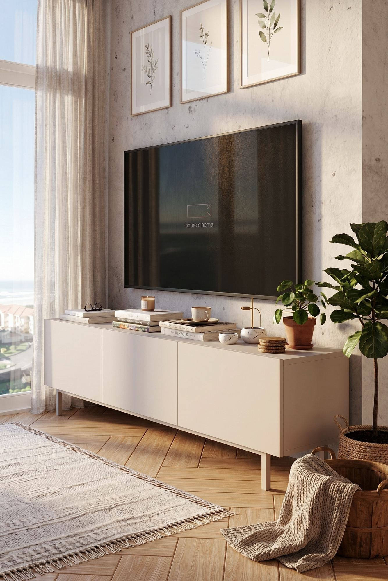 Comoda TV Coast - CO1-CO, 180 x 47,3 x 36,8 cm, sand, PAL melaminat — imaginea 3