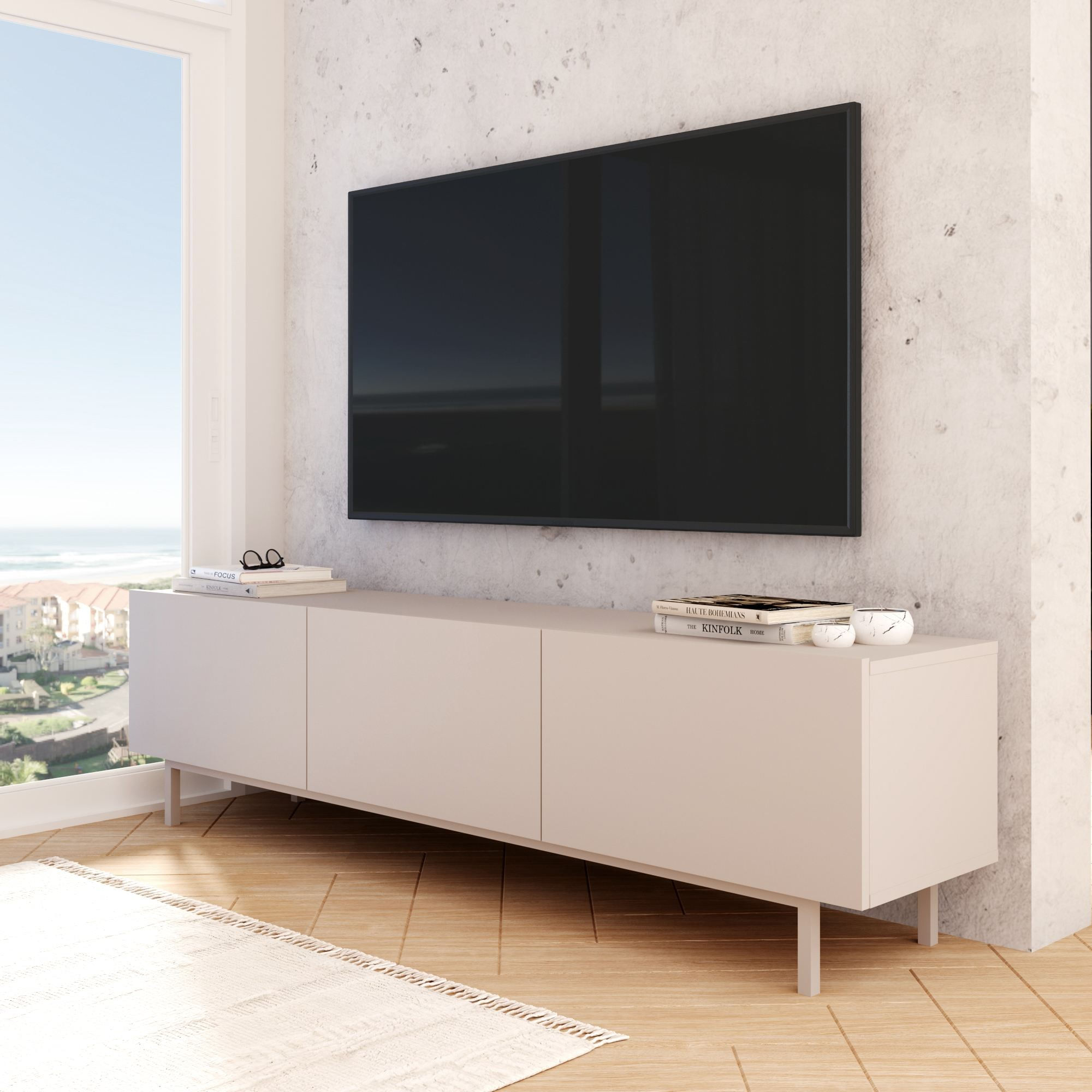 Comoda TV Coast - CO1-CO, 180 x 47,3 x 36,8 cm, sand, PAL melaminat — imaginea 7