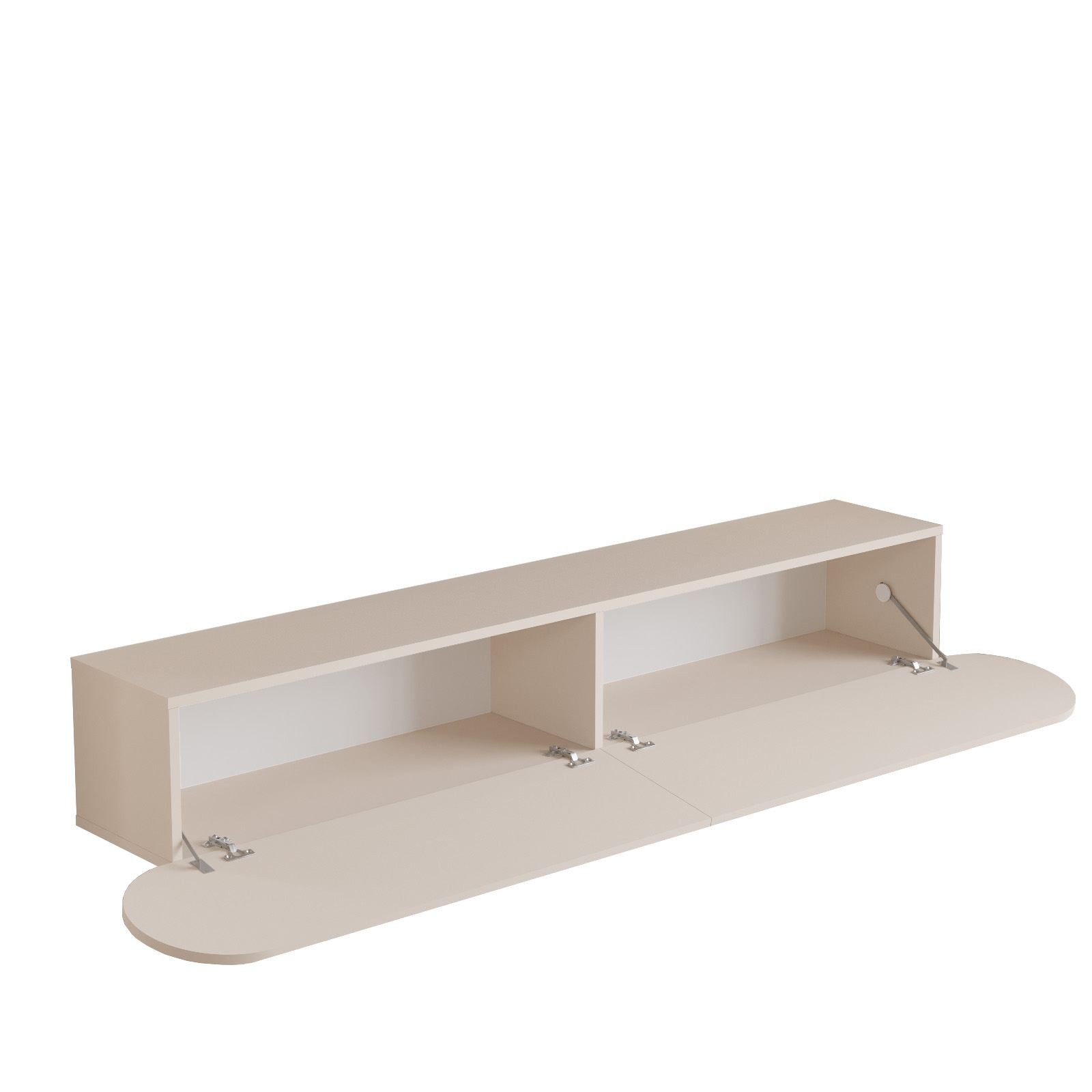 Comoda TV LUM1-CO, 200 x 29,6 x 31,6 cm, sand, PAL melaminat, fixare pe perete — imaginea 2