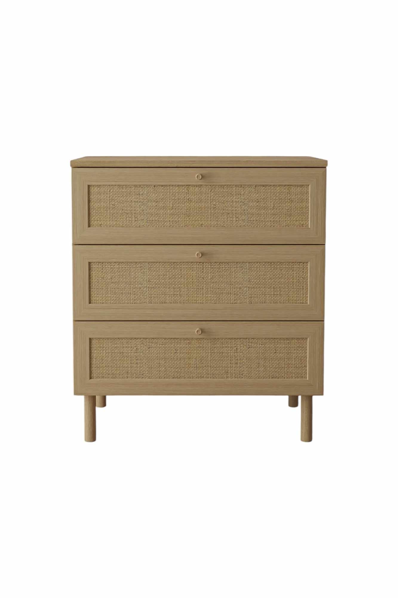 Comoda dormitor Baru, 75 x 85 x 42 cm, bej, PAL melaminat — imaginea 2