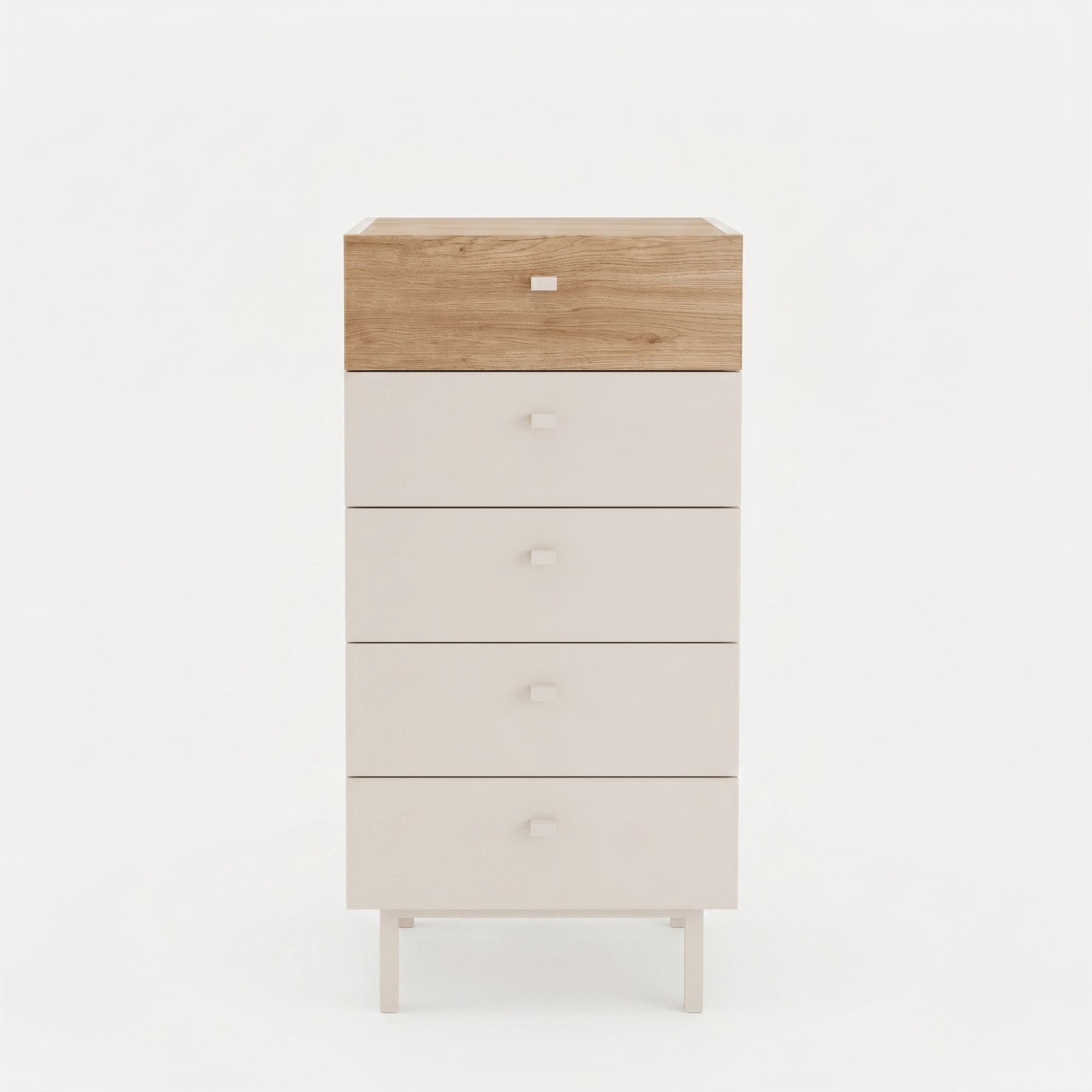 Comoda dormitor Luke - LK4-CS, 47,9 x 96,6 x 36,8 cm, sand stejar, PAL melaminat, spatiu de depozitare, fixare pe perete — imaginea 4