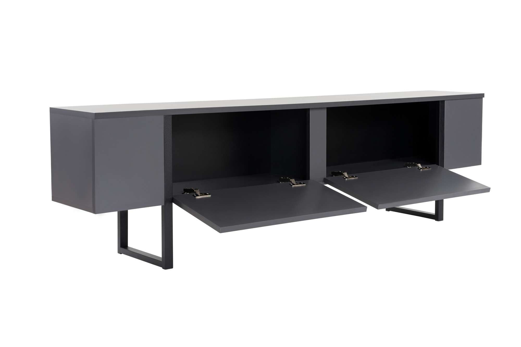 Comoda TV Serenity, 180 x 50 x 30 cm, PAL melaminat, antracit / negru — imaginea 3