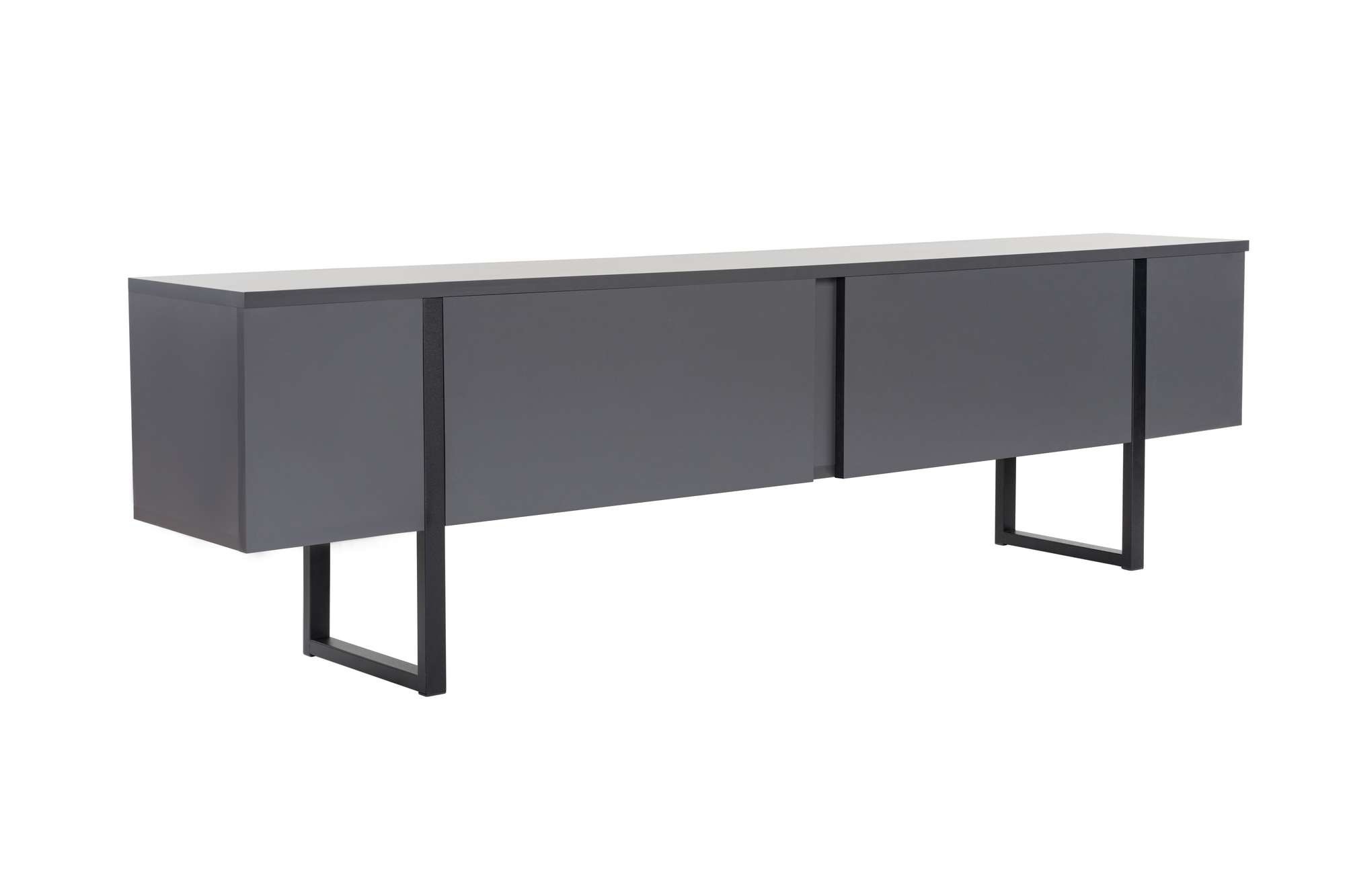 Comoda TV Serenity, 180 x 50 x 30 cm, PAL melaminat, antracit / negru — imaginea 7