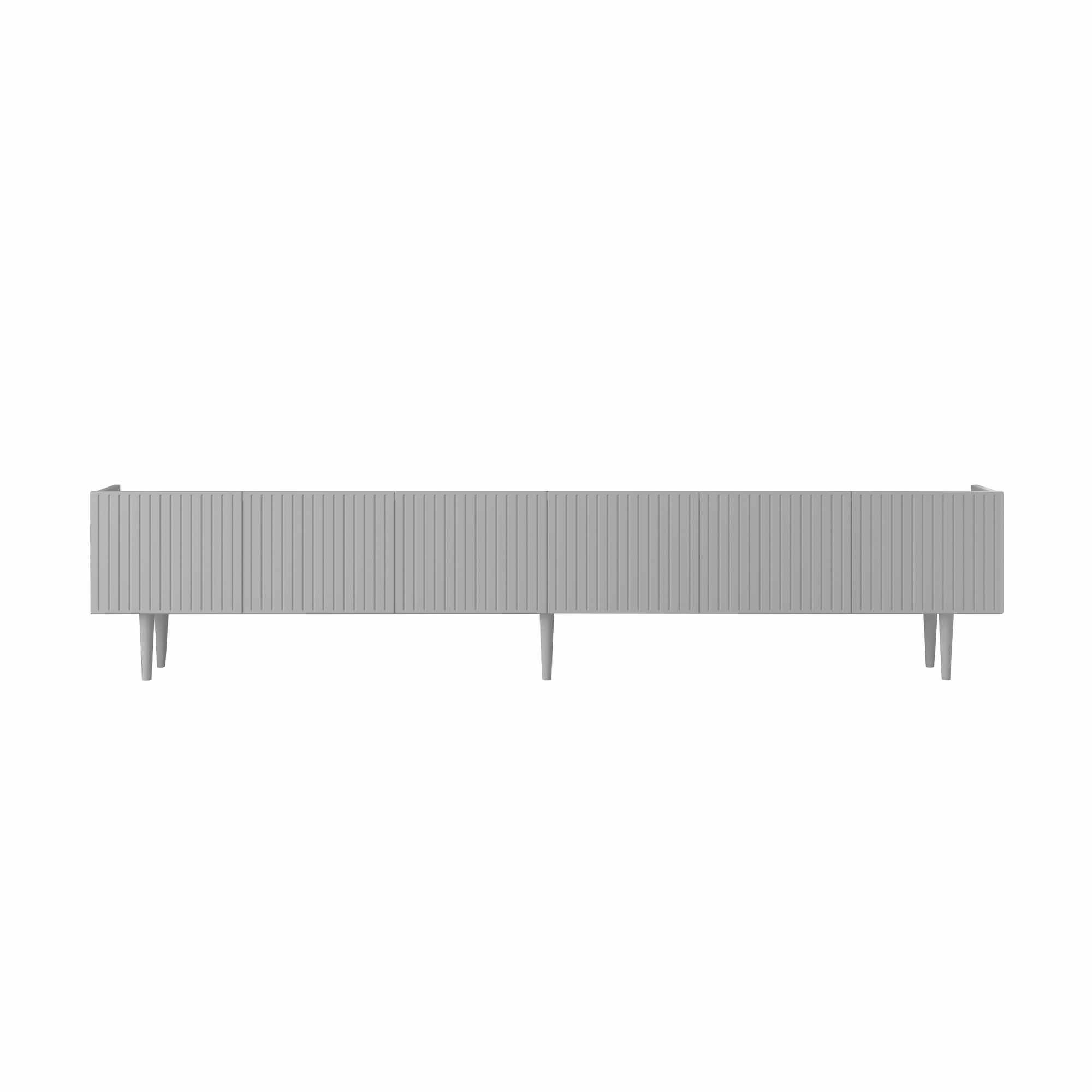 Comoda TV Capella 240, 240 x 50 x 29 cm, gri deschis, MDF, capacitate 40 kg, light gri — imaginea 5