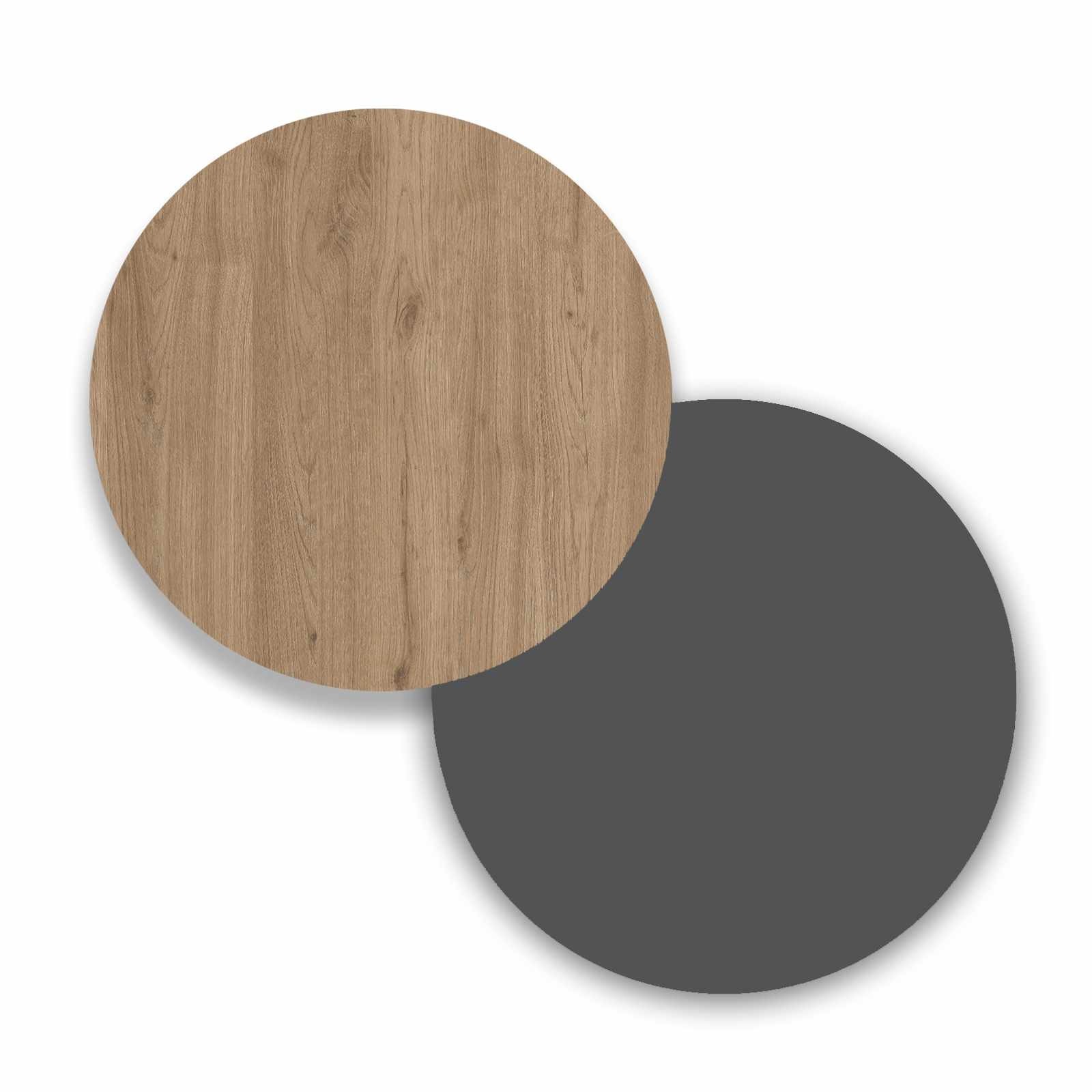 Birou Nor1-Sa, 129,8 x 70 x 90 cm, natural antracit, PAL melaminat — imaginea 5