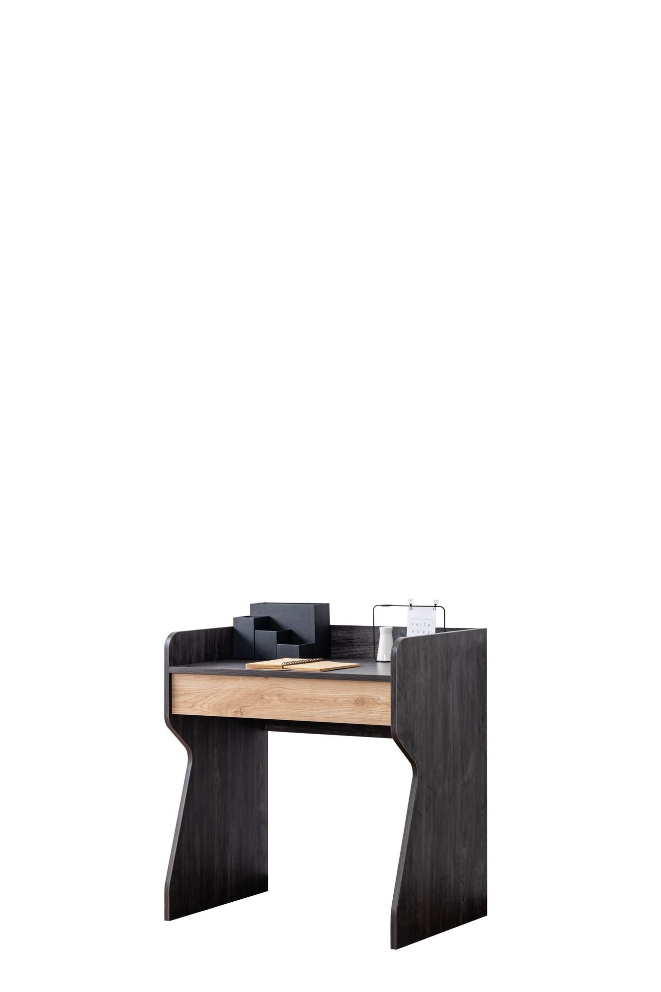 Birou Aktif, 80 x 85 x 50 cm, antracit maro, PAL melaminat — imaginea 3