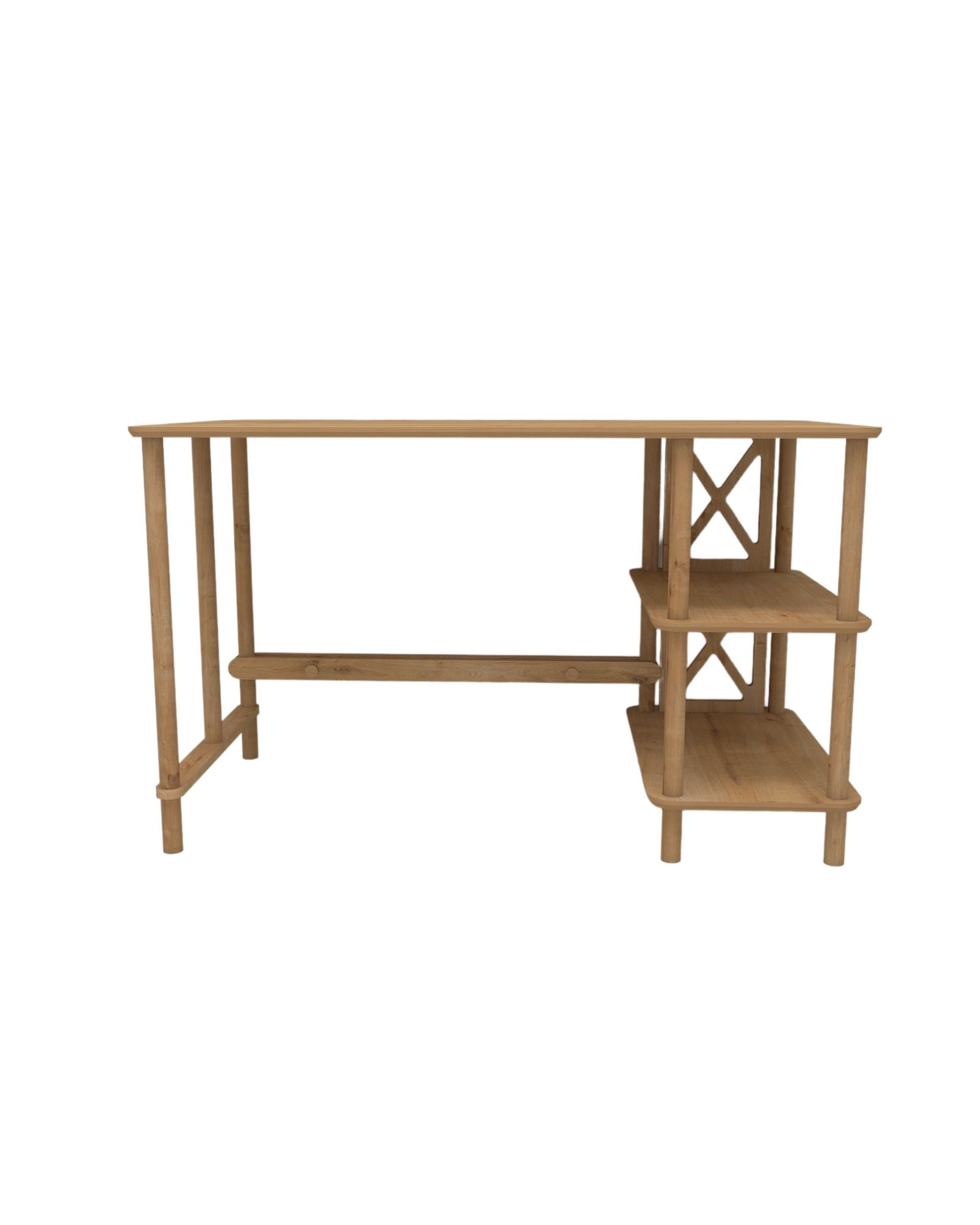 Birou Vivace, 125 x 75 x 65 cm, stejar, MDF, capacitate 15 kg — imaginea 2