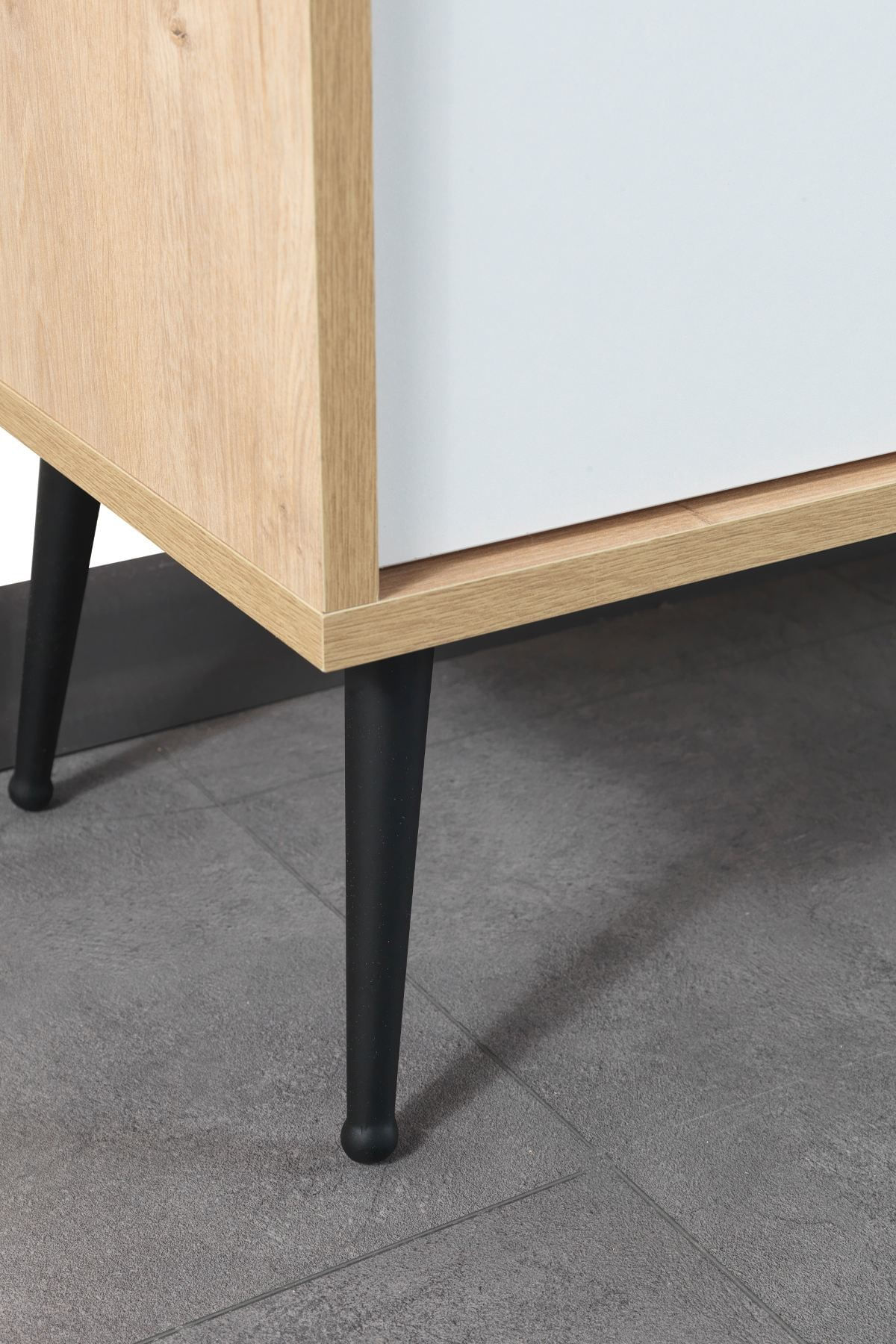 Comoda TV Şile 3111, 100 x 60 x 35 cm, stejar safir antracit, PAL melaminat — imaginea 7
