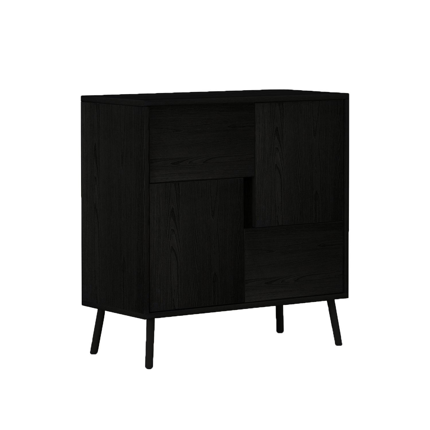 Dulap Darien, 76, 5 x 79, 5 x 35 cm, negru lemn, PAL melaminat, spatiu de depozitare, fixare pe perete, negru wood