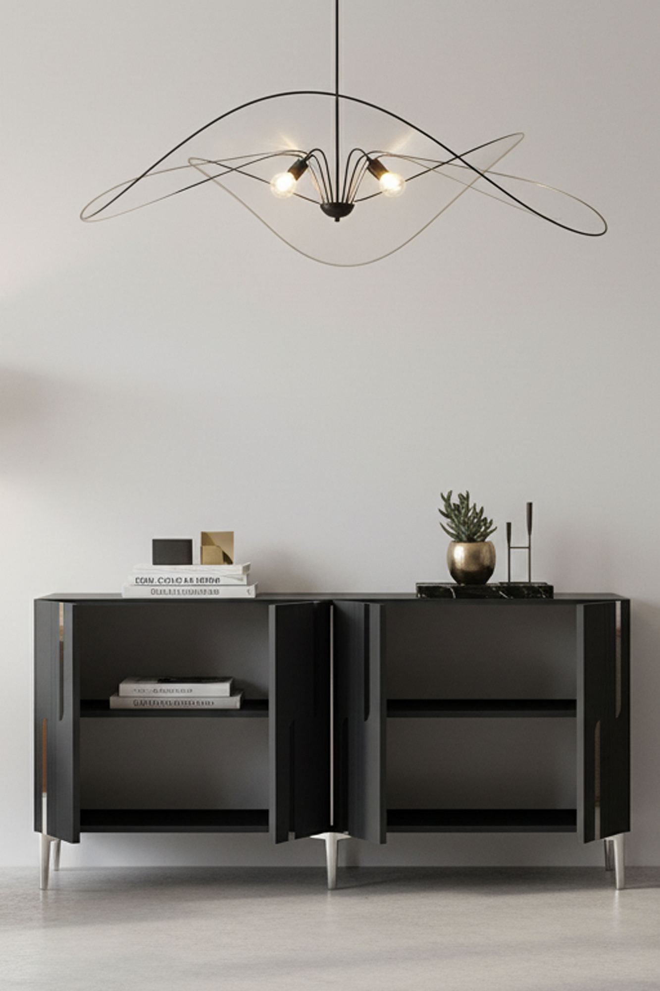 Consola Nota 150, 150 x 75 x 32 cm, antracit argintiu, PAL melaminat, antracit / silver — imaginea 3