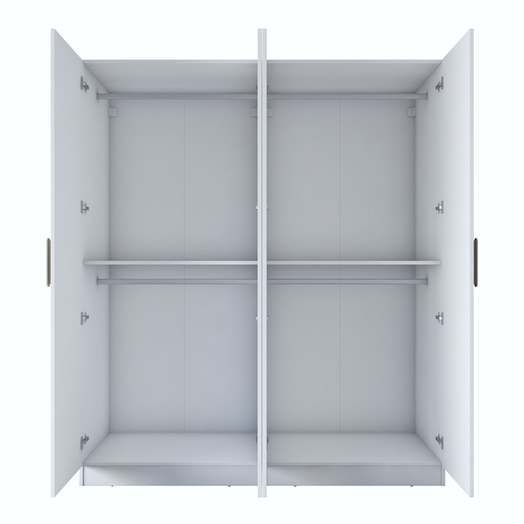 Dulap haine BA163, 180 x 210 x 57,5 cm, alb, PAL, spatiu de depozitare, fixare pe perete — imaginea 6
