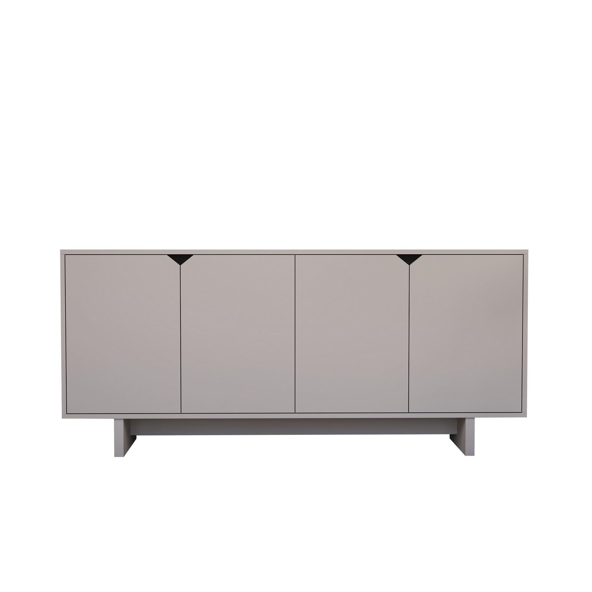 Consola Oz, 180 x 80,6 x 40 cm, bej, PAL melaminat, spatiu de depozitare, fixare pe perete — imaginea 6