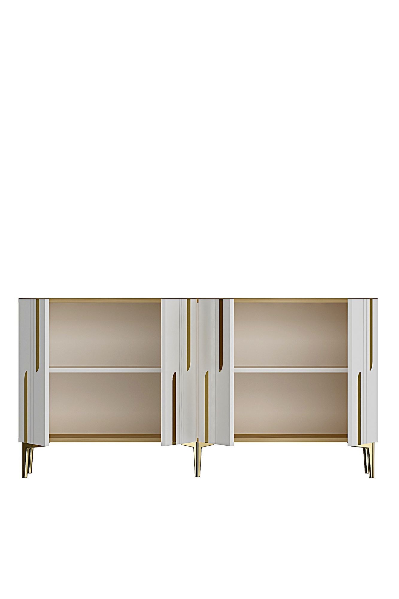 Consola Nota 150, 150 x 75 x 32 cm, stejar safir alb auriu, PAL melaminat, safir stejar / alb / gold — imaginea 4