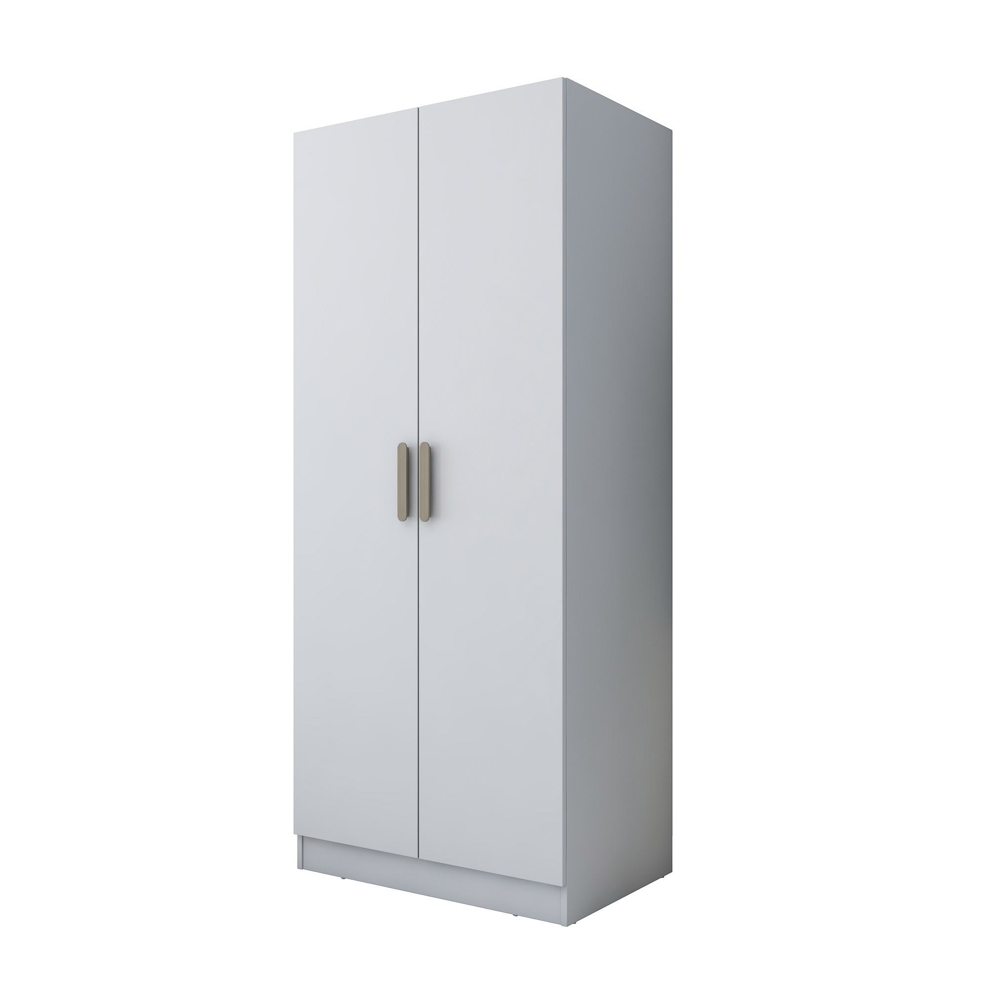 Dulap haine BA170, 90 x 210 x 57,5 cm, alb, PAL, spatiu de depozitare, fixare pe perete — imaginea 5