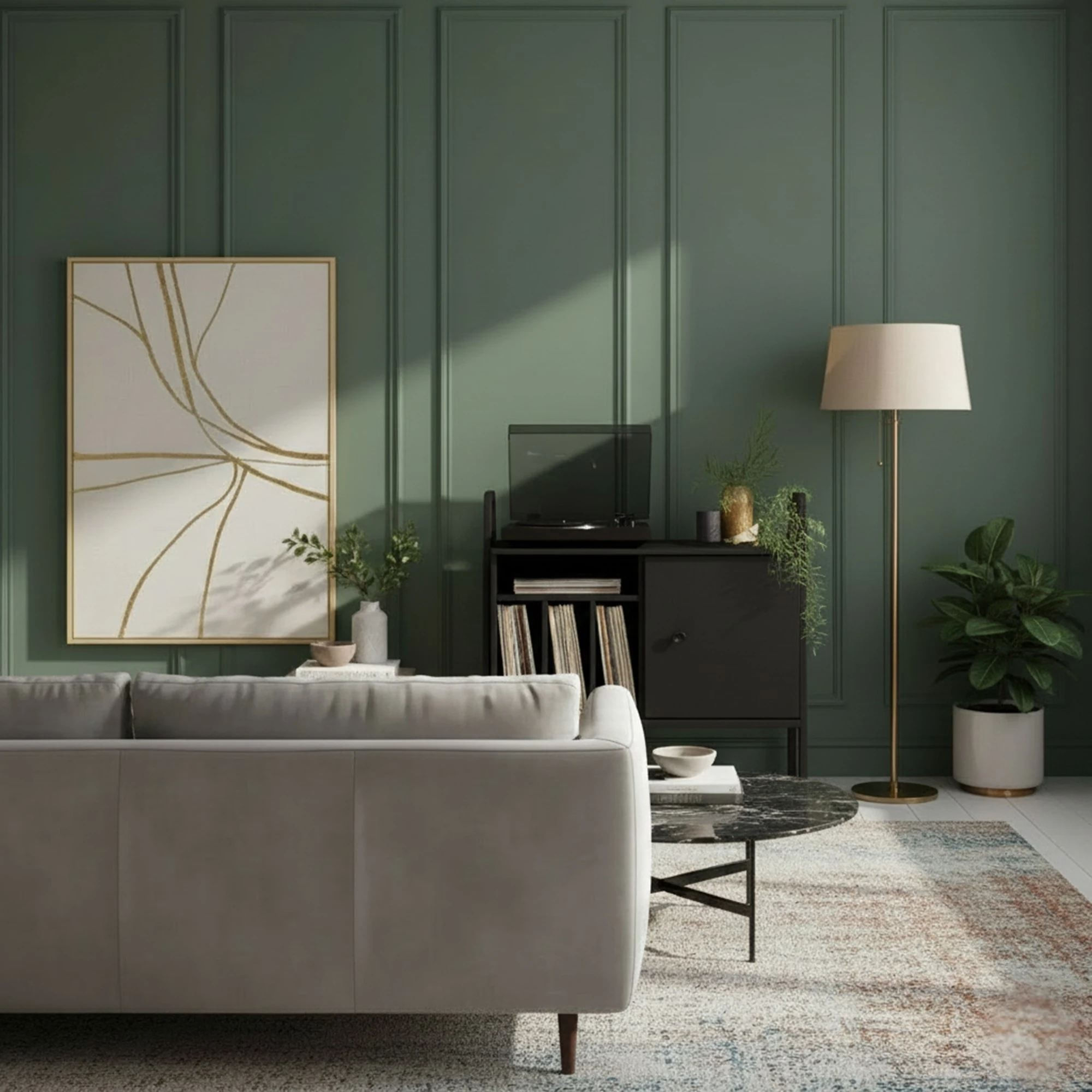 Consola CPT4689-100, 100 x 90 x 40 cm, negru, lemn, spatiu de depozitare, fixare pe perete — imaginea 2