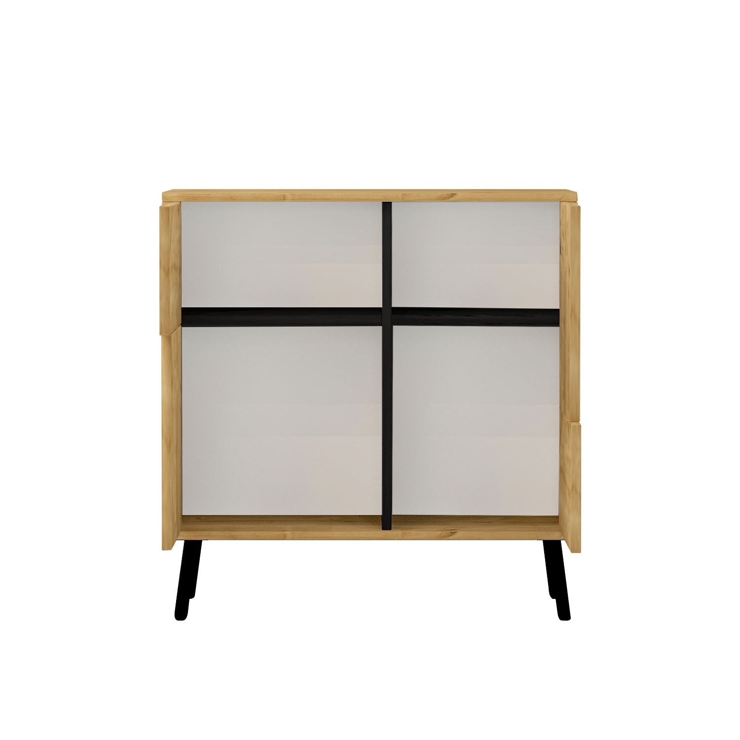 Dulap Darien, 76, 5 x 79, 5 x 35 cm, stejar safir negru lemn, PAL melaminat, spatiu de depozitare, fixare pe perete, safir stejar / negru wood