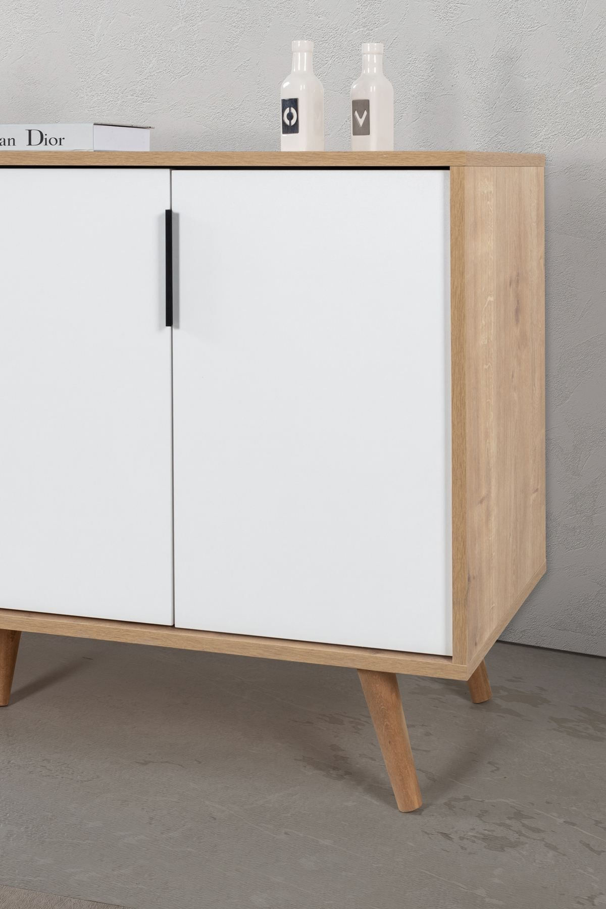 Consola Sırma 4515, 150 x 82 x 44 cm, stejar safir alb, PAL melaminat — imaginea 3