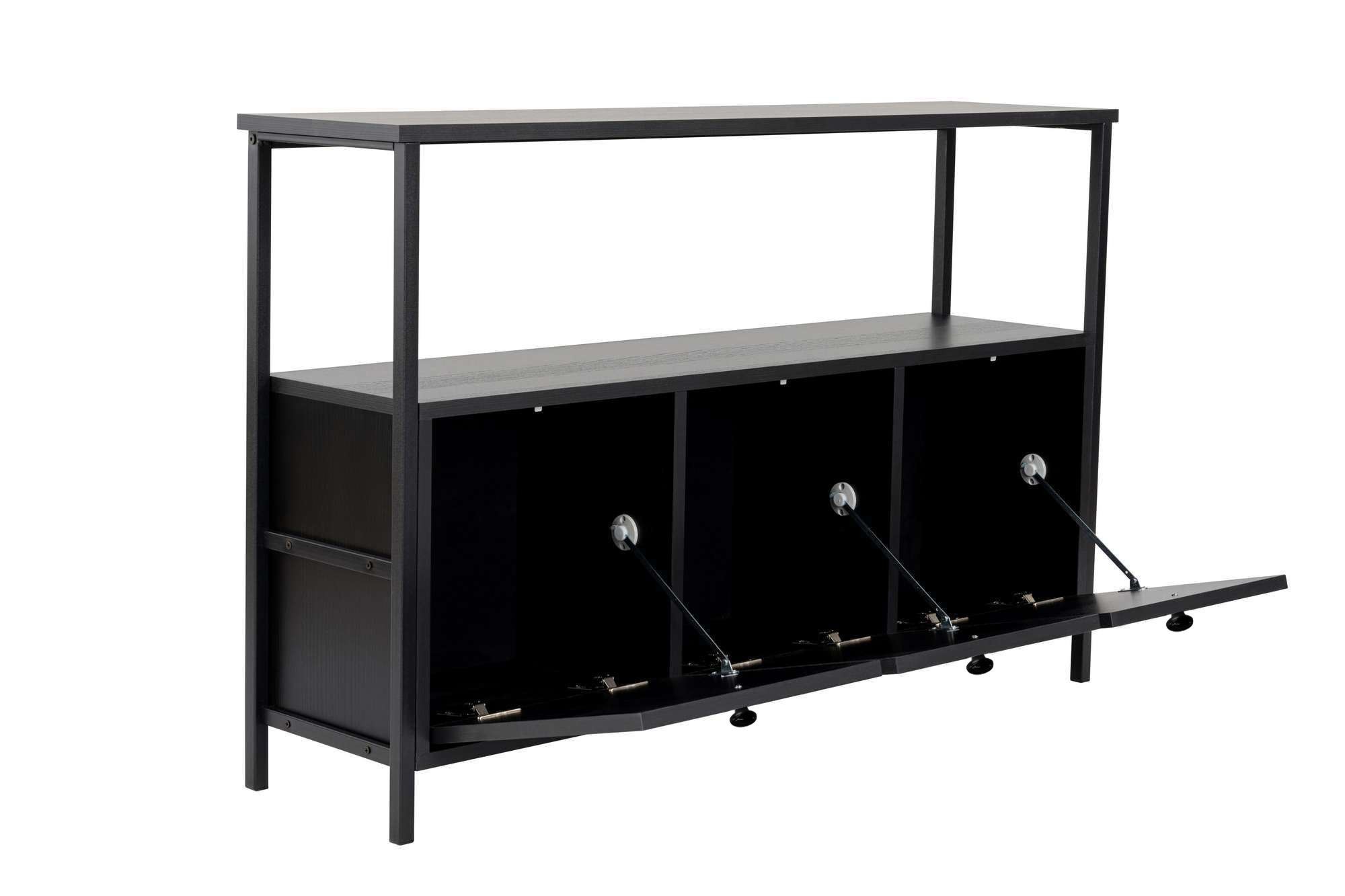 Consola Solace, 120 x 77 x 30 cm, lemn negru negru, PAL melaminat, wood negru / negru — imaginea 2