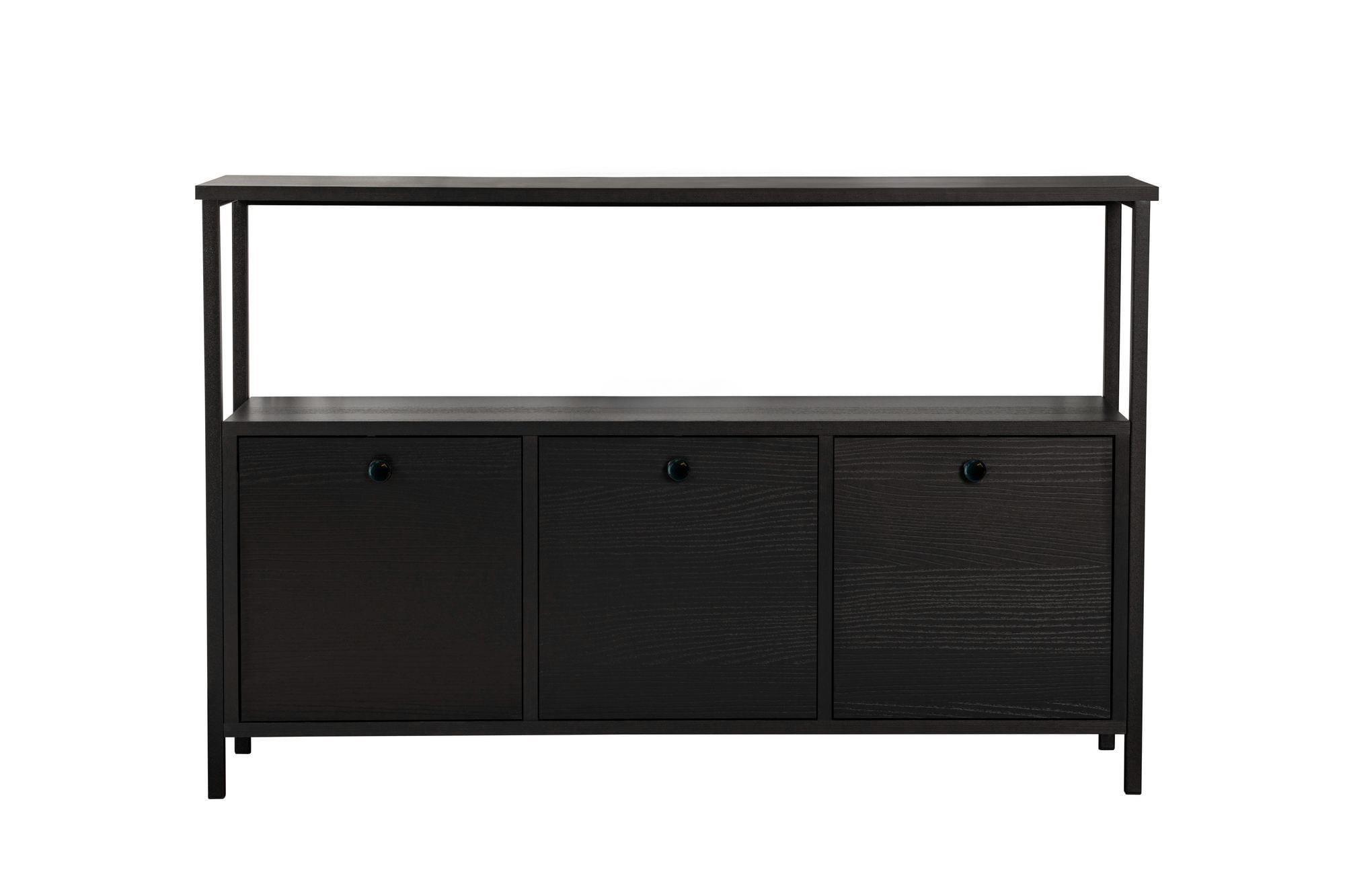 Consola Solace, 120 x 77 x 30 cm, lemn negru negru, PAL melaminat, wood negru / negru — imaginea 4