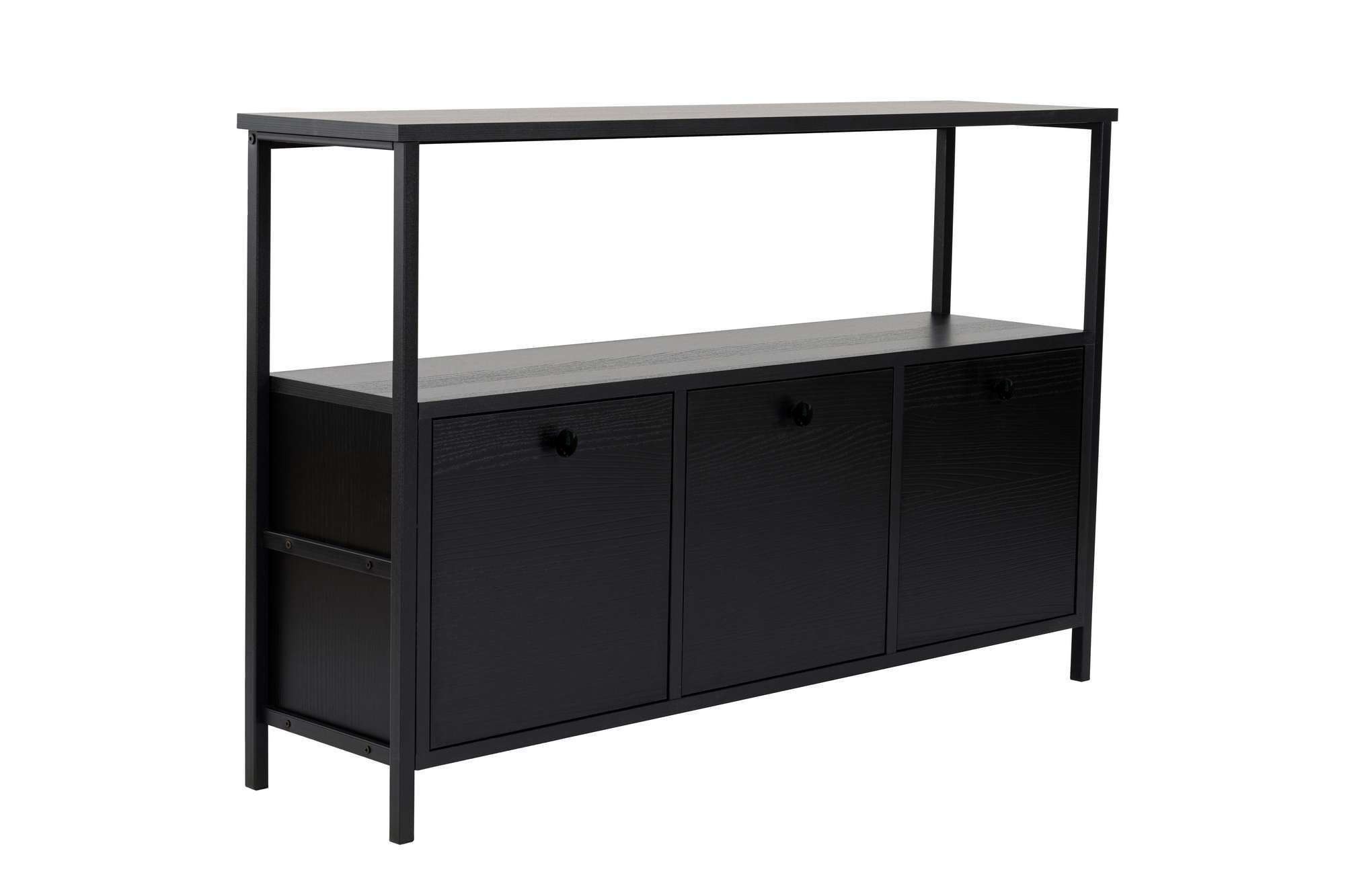 Consola Solace, 120 x 77 x 30 cm, lemn negru negru, PAL melaminat, wood negru / negru — imaginea 6