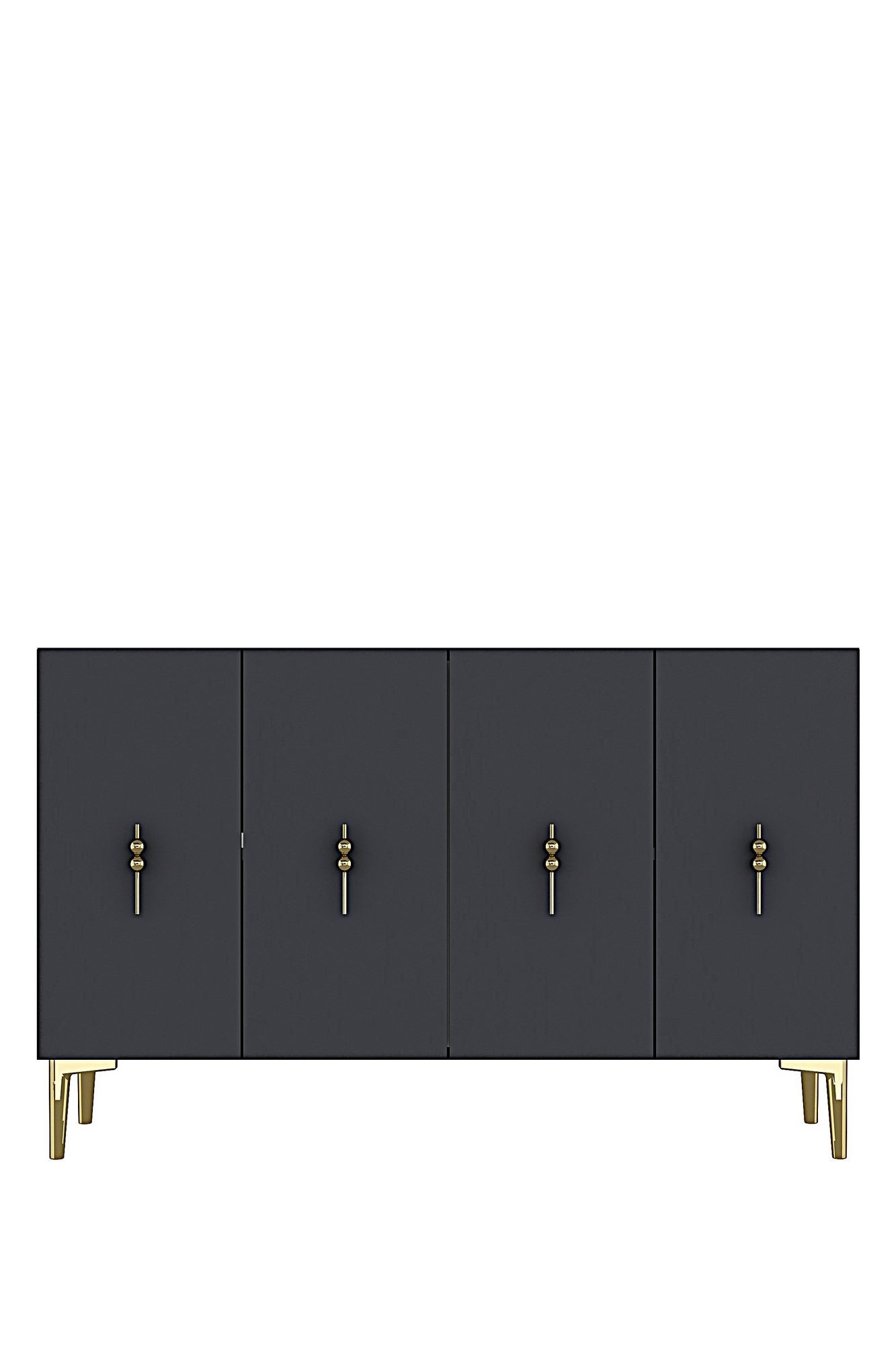 Consola Salkım 120, 120 x 79 x 32 cm, antracit auriu, PAL melaminat, spatiu de depozitare, fixare pe perete, antracit / gold — imaginea 4