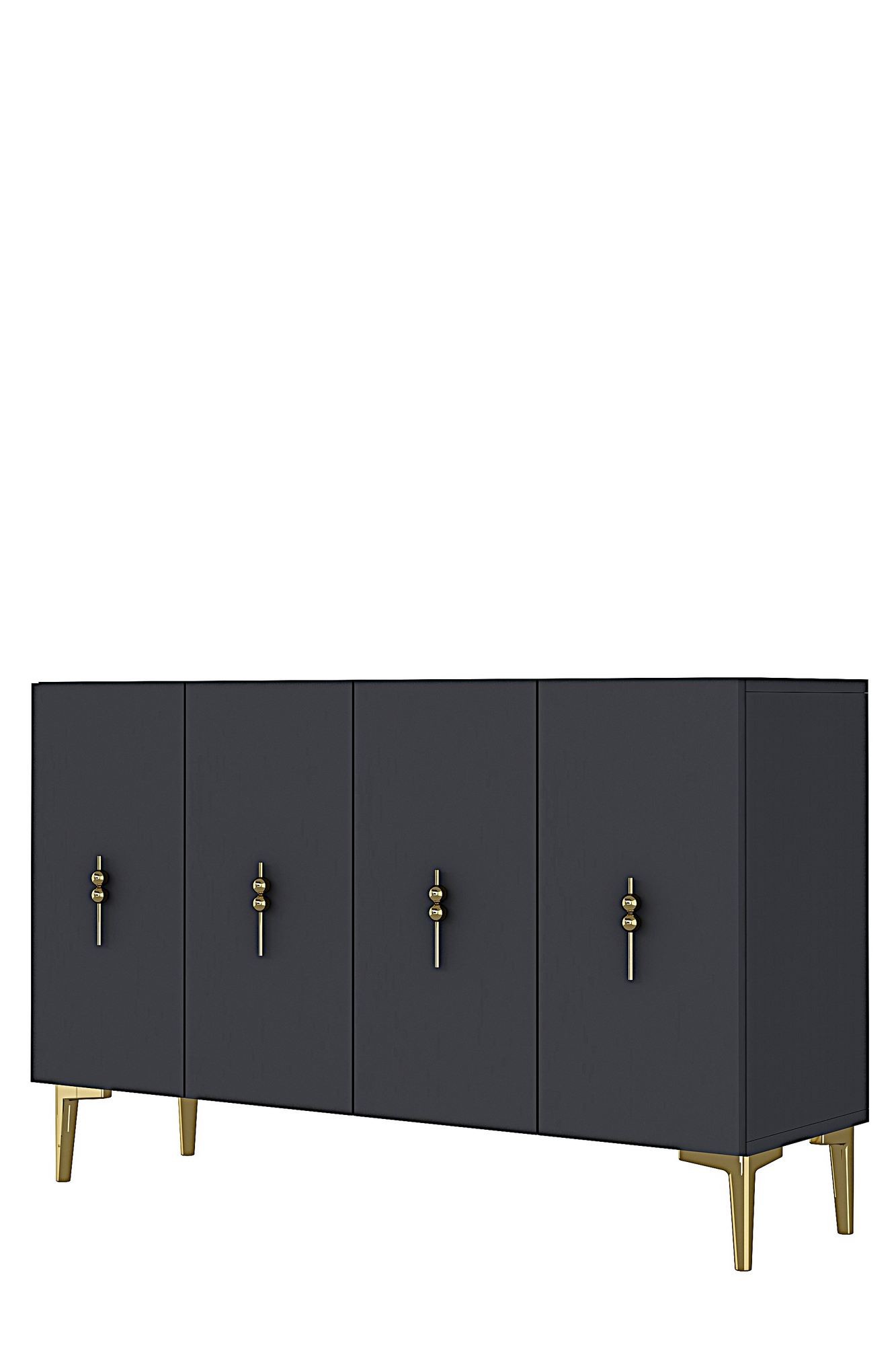 Consola Salkım 120, 120 x 79 x 32 cm, antracit auriu, PAL melaminat, spatiu de depozitare, fixare pe perete, antracit / gold — imaginea 5