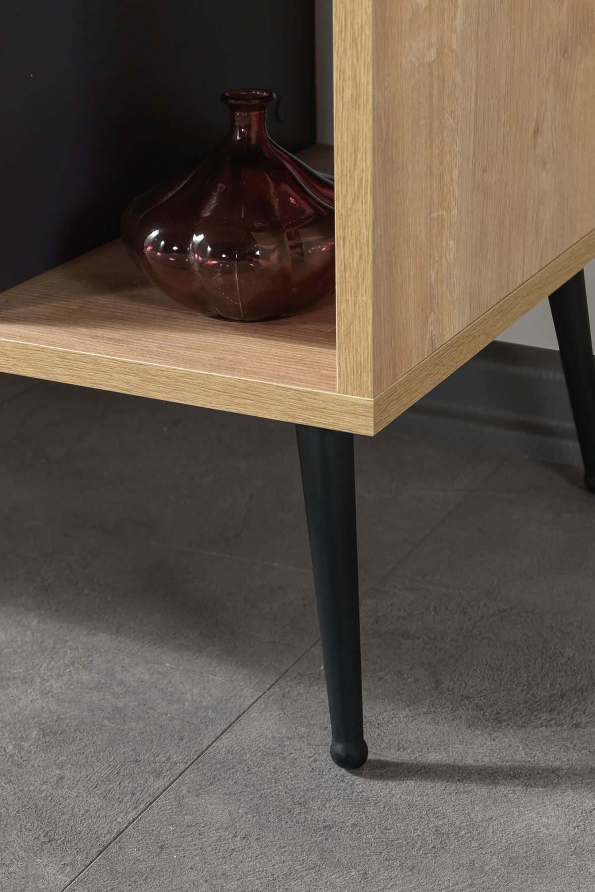 Consola Şile 4109, 100 x 83 x 44 cm, stejar safir antracit, PAL melaminat